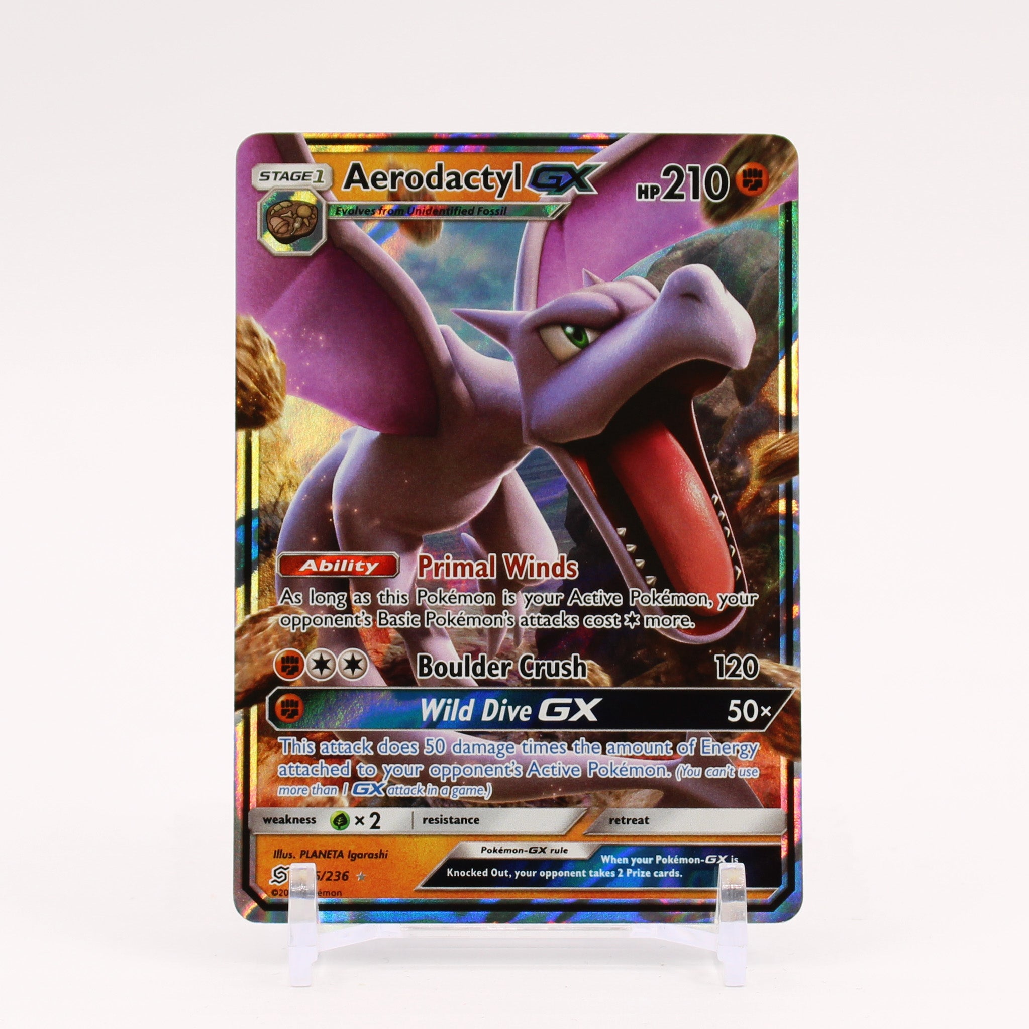 Aerodactyl GX - 106/236 Unified Minds Ultra Rare Pokemon - NM/MINT