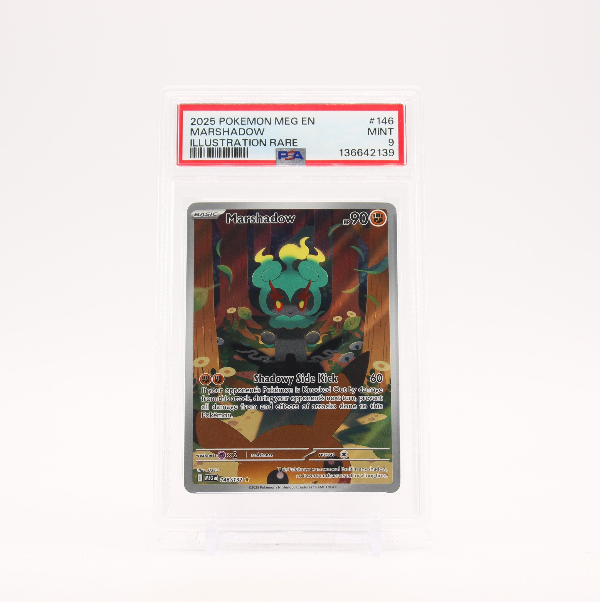 Marshadow - 146/132 PSA 9 Mega Evolution Illustration Rare Pokemon - MINT