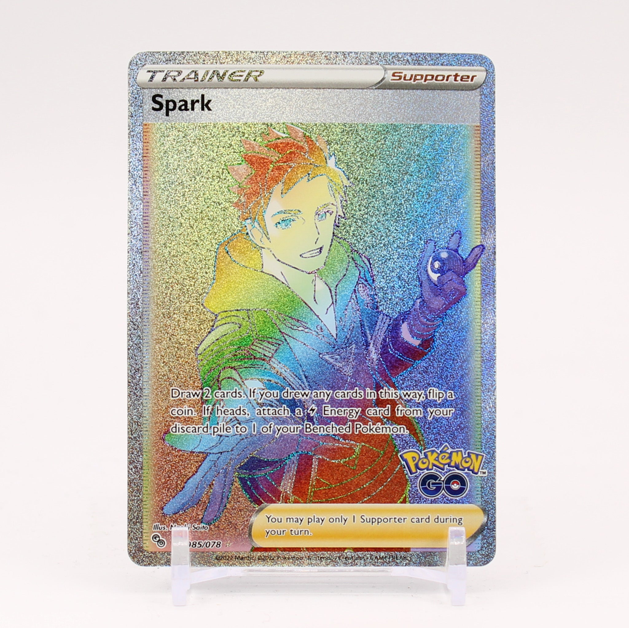 Spark - 085/078 Pokemon GO Rainbow Trainer - NM/MINT