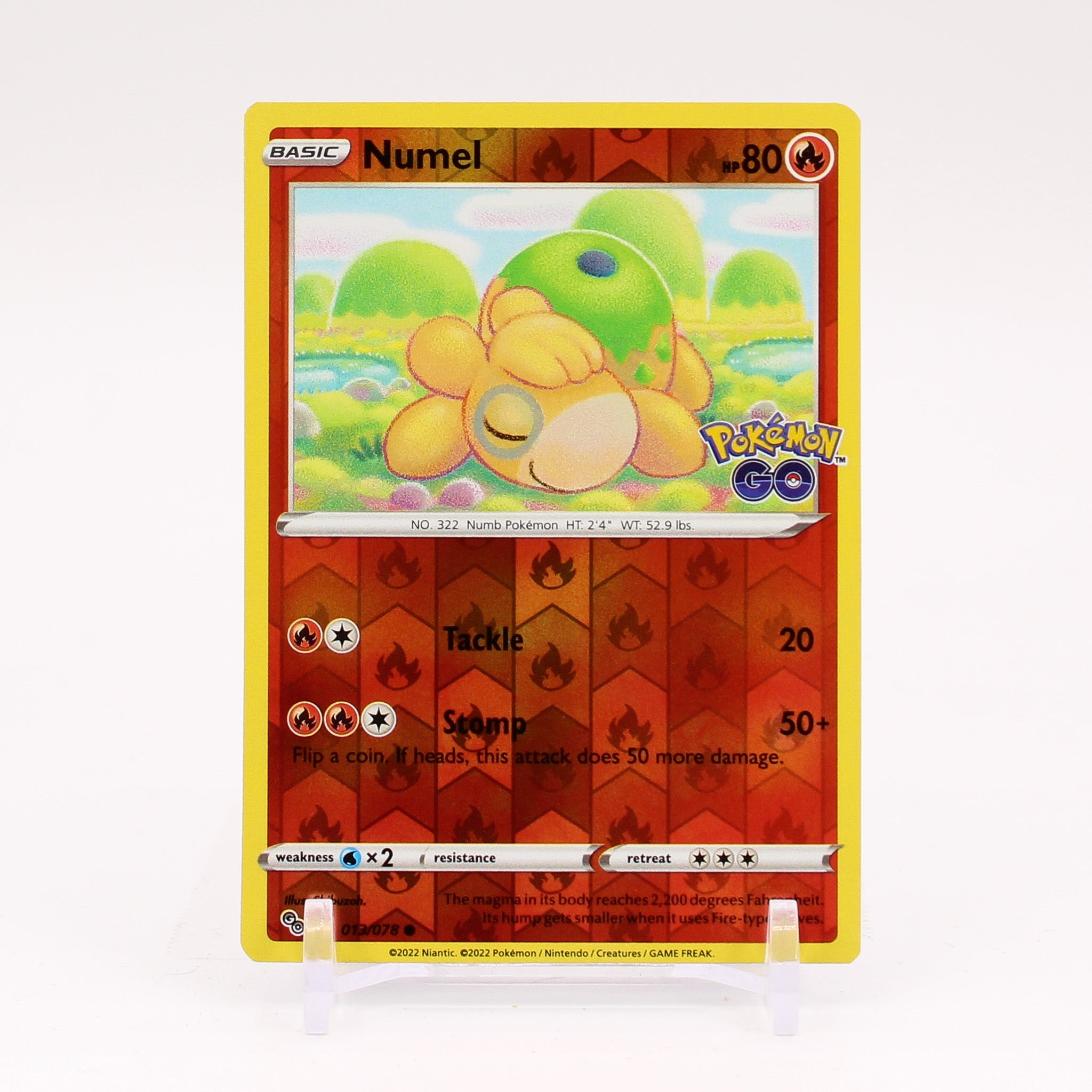 Numel - 013/078 Pokemon GO PEELABLE Ditto Reverse Holo Pokemon - NM/MINT