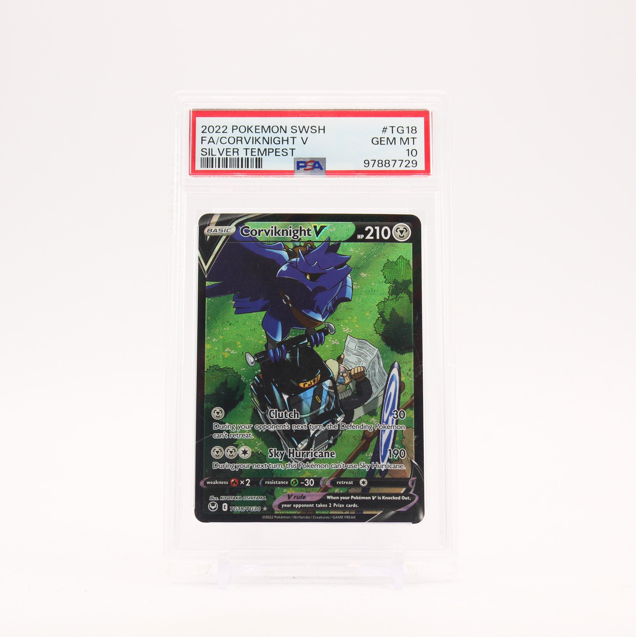 Corviknight V - TG18/TG30 PSA 10 Silver Tempest Trainer Gallery Pokemon - GEM MT