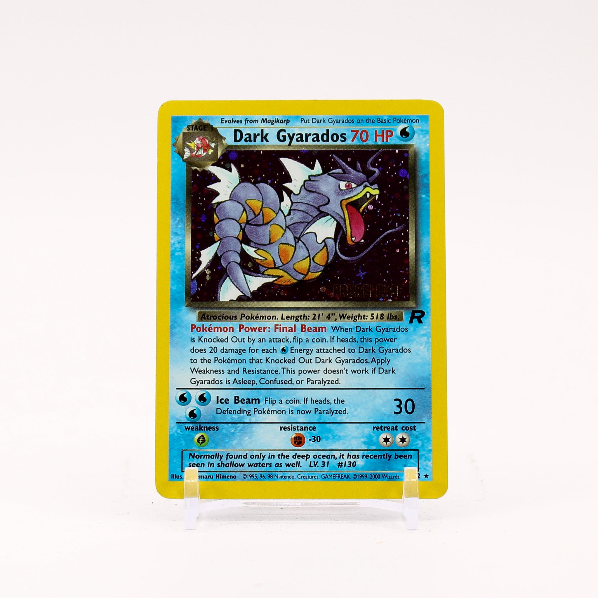 Dark Gyarados - 8/82 Prerelease Stamp PROMO Holo Rare Pokemon - LP