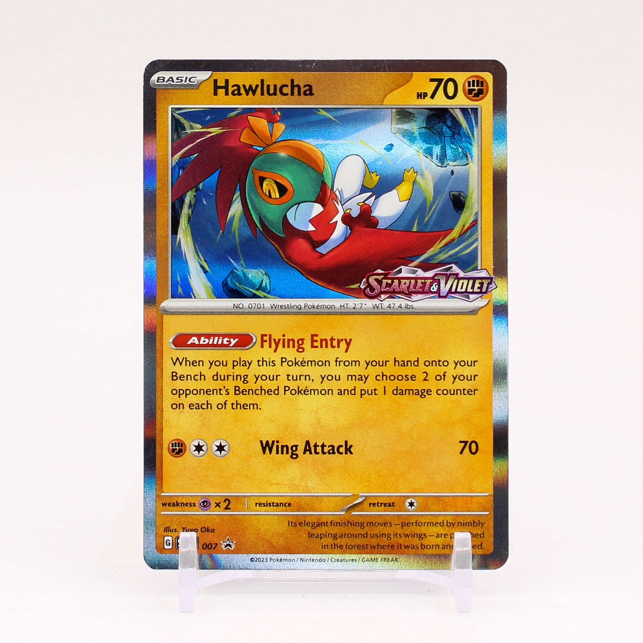 Hawlucha SVP007 Scarlet & Violet PRERELEASE STAMPED Promo Pokemon NM/MINT