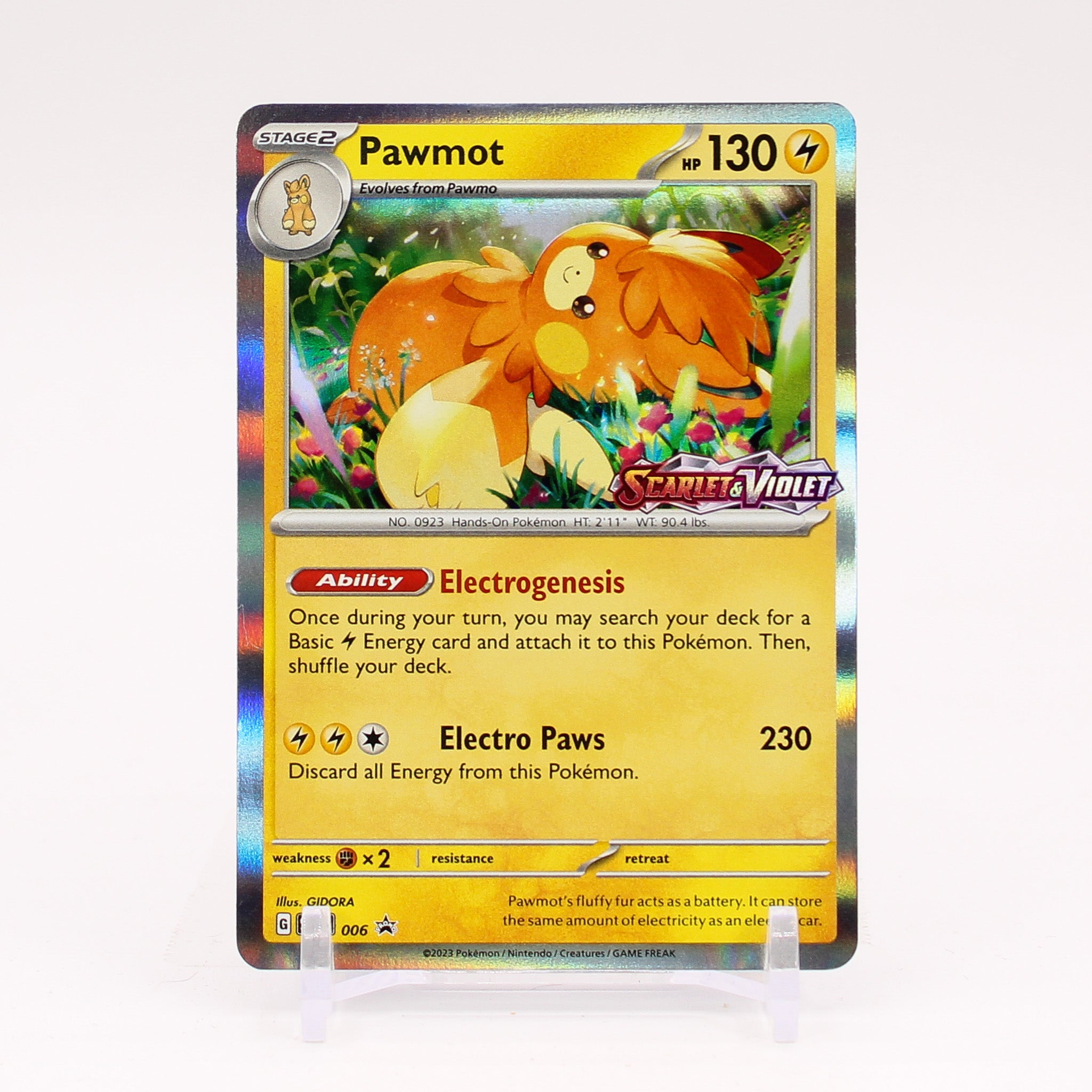 Pawmot SVP006 Scarlet & Violet PRERELEASE STAMPED Promo Pokemon NM/MINT