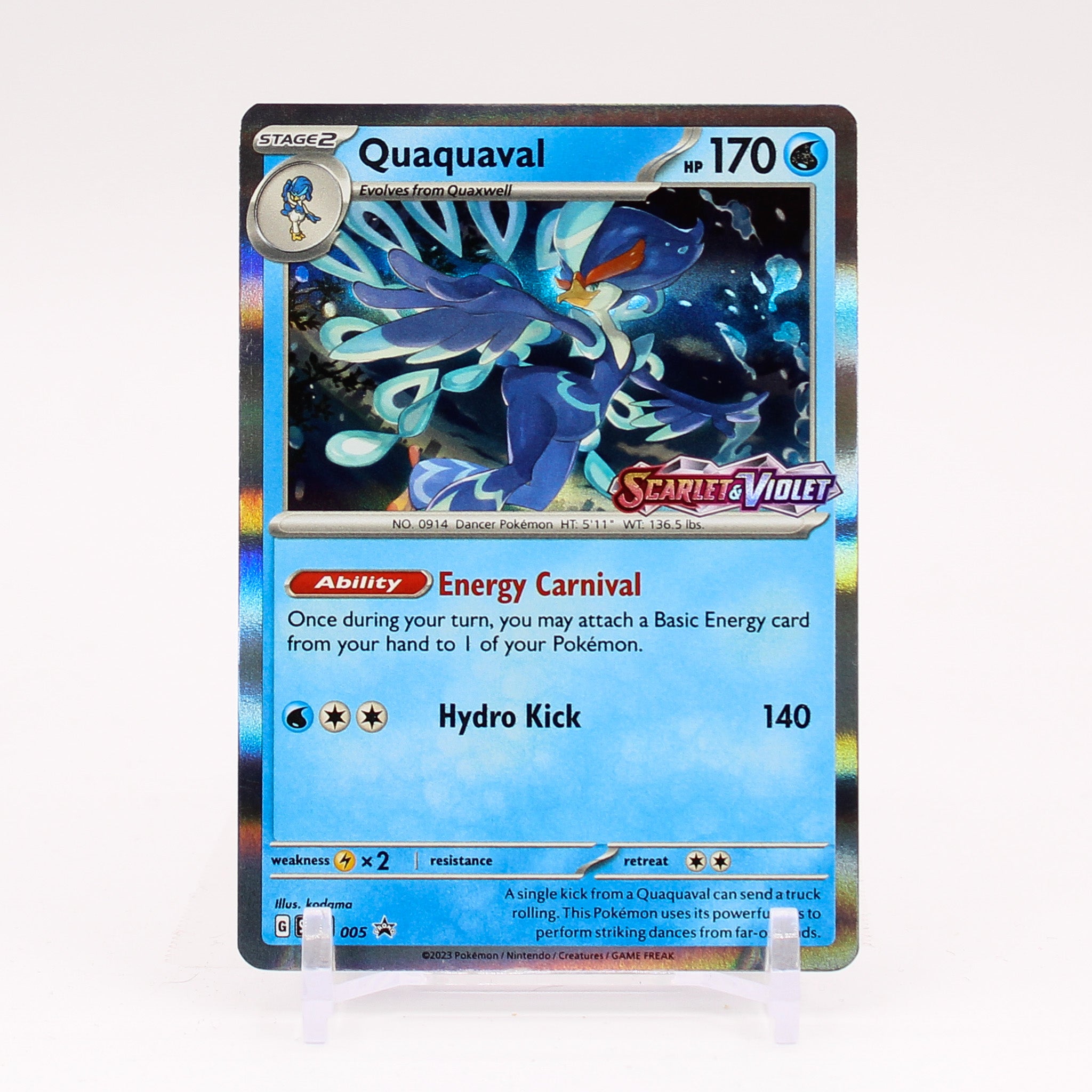 Quaquaval SVP005 Scarlet & Violet PRERELEASE STAMPED Promo Pokemon NM/MINT