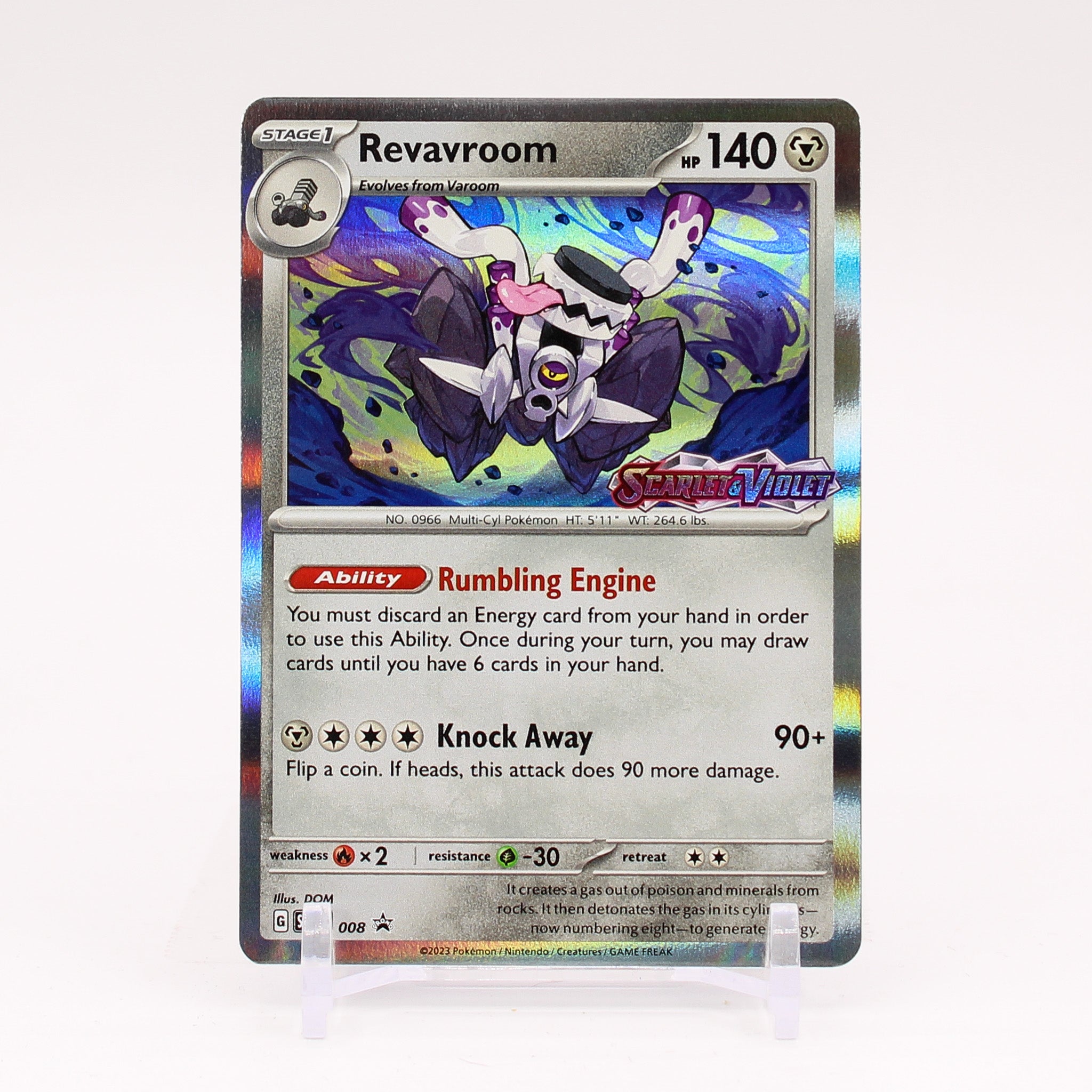 Revavroom SVP008 Scarlet & Violet PRERELEASE STAMPED Promo Pokemon NM/MINT