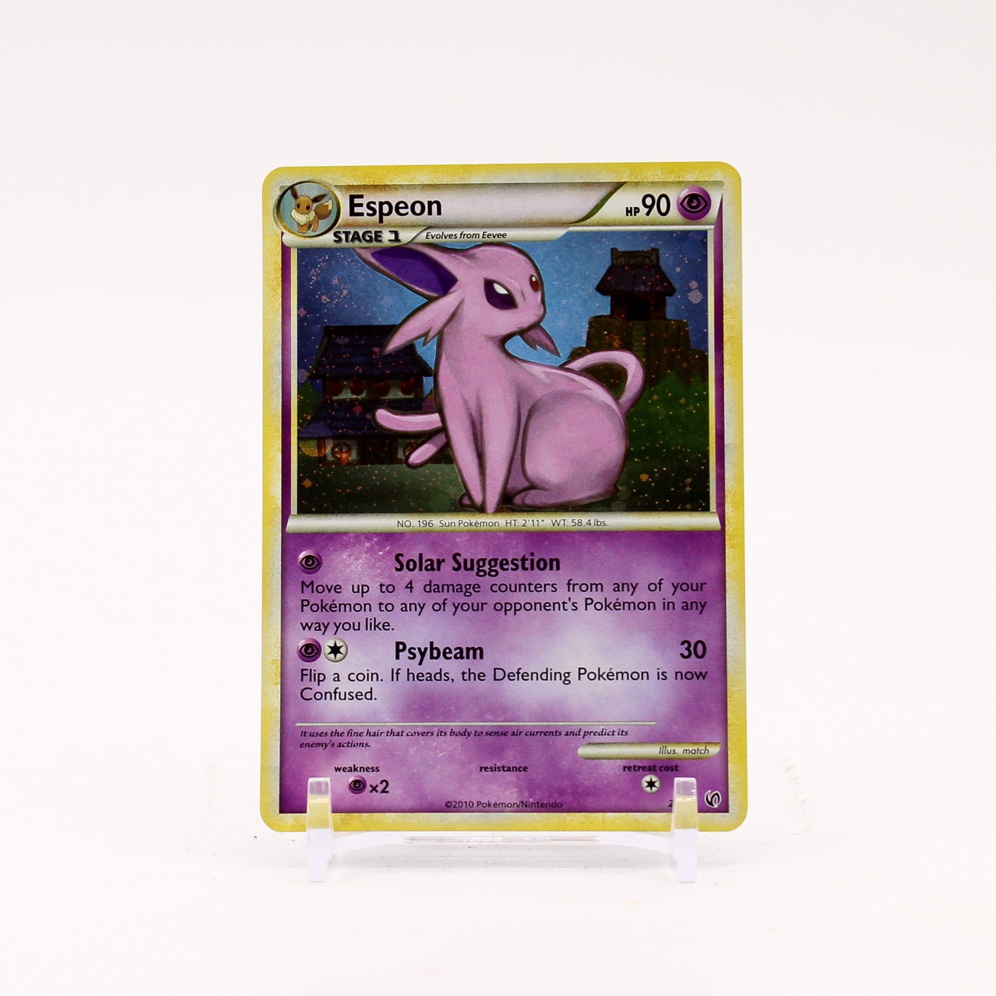 Espeon - 2/90 Undaunted Holo Rare HOLO BLEED TRIPLE SWIRL Pokemon - LP
