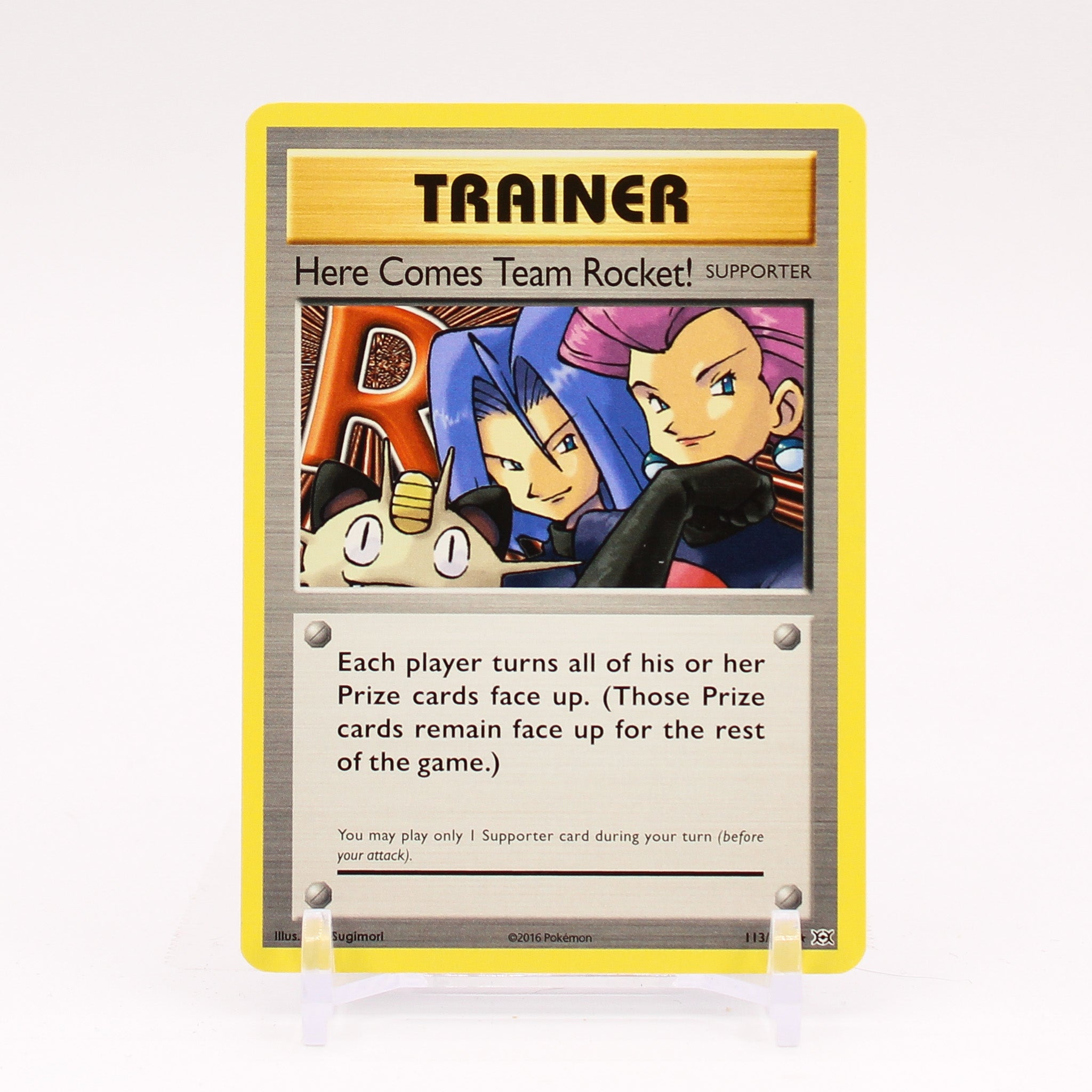 Here Comes Team Rocket - 113/108 Evolutions SECRET RARE Trainer - NM/MINT