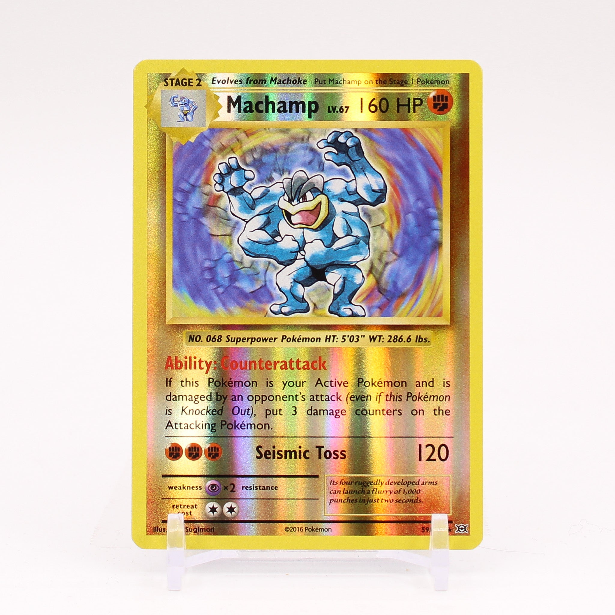 Machamp - 59/108 Evolutions Reverse Holo Rare Pokemon - NM