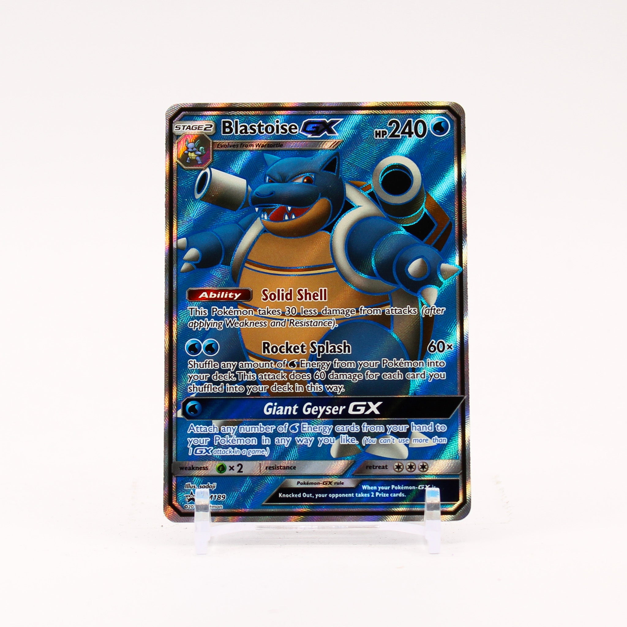 Blastoise GX - SM189 Black Star Full Art Promo Pokemon - NM