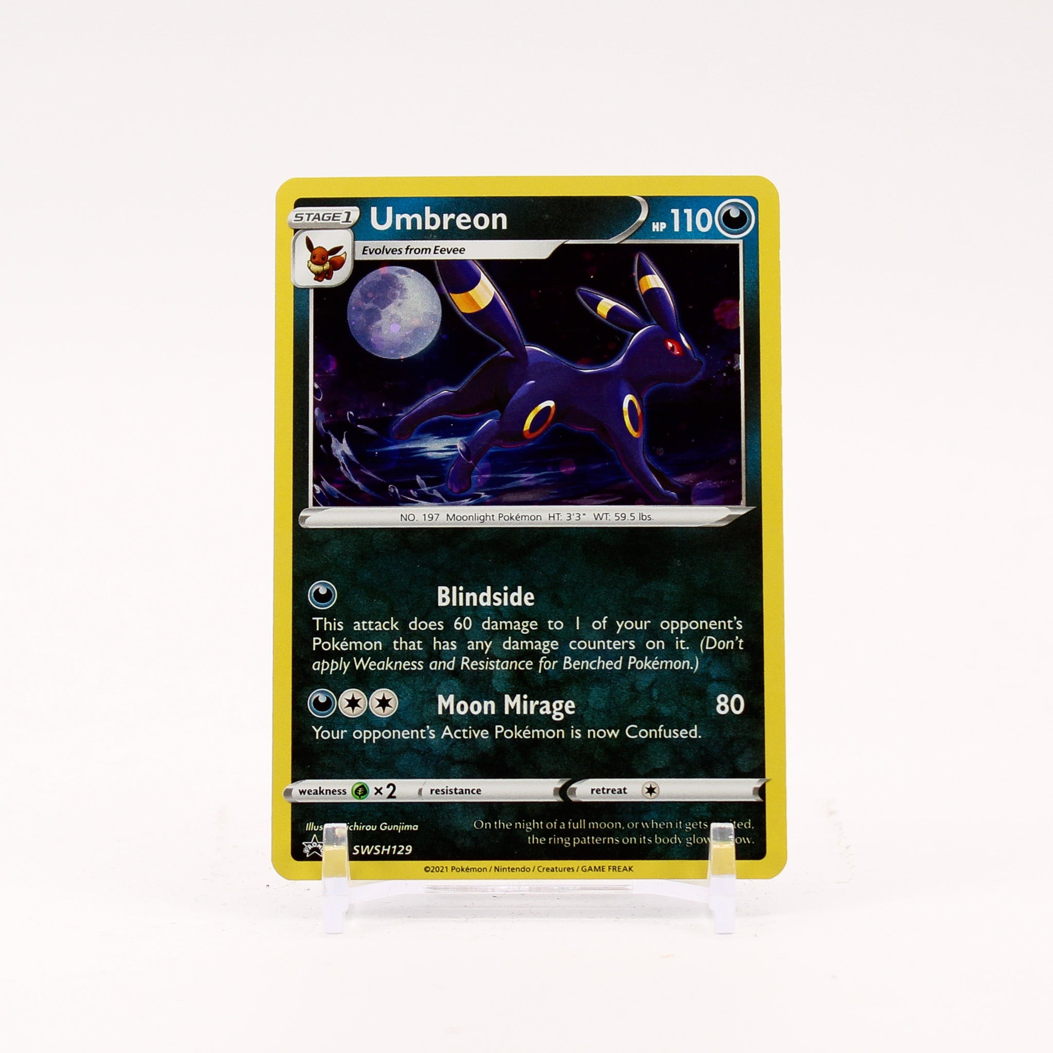 Umbreon - SWSH129 Black Star Promo Holo Pokemon - NM