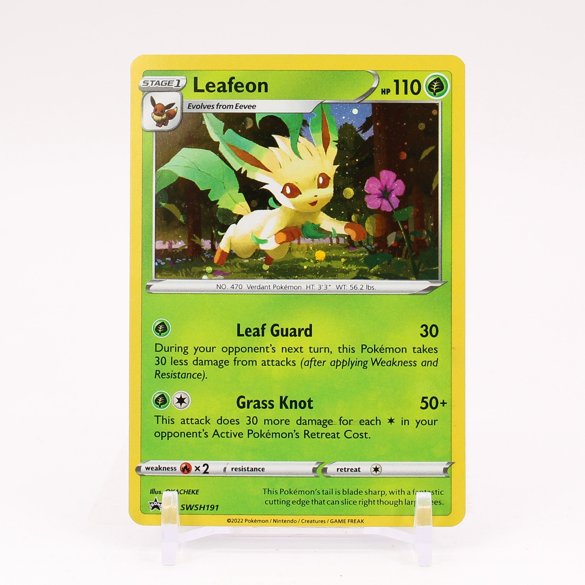 Leafeon - SWSH191 Black Star Promo Holo SWIRL Pokemon - NM/MINT