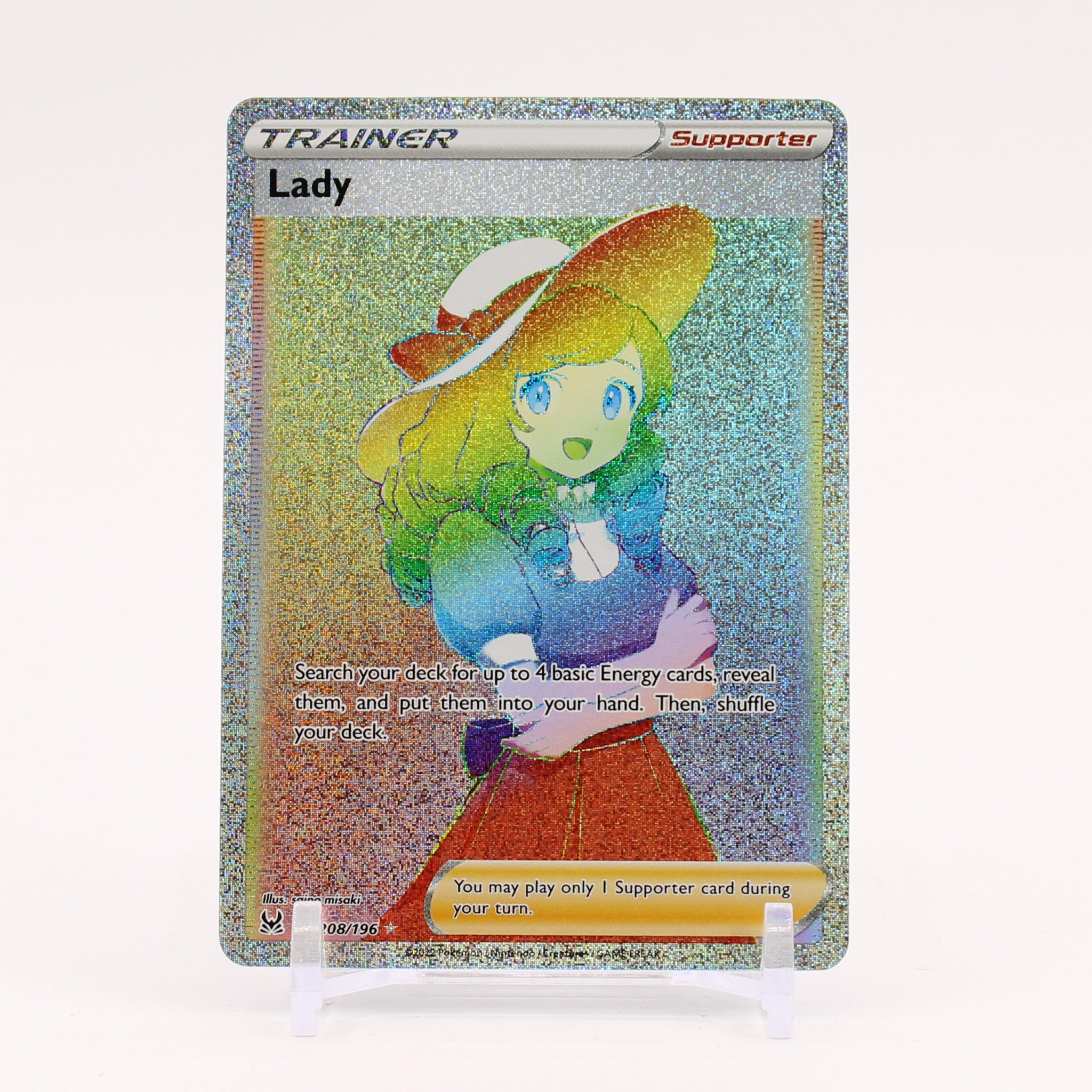 Lady - 208/196 Lost Origin Rainbow Trainer - NM/MINT