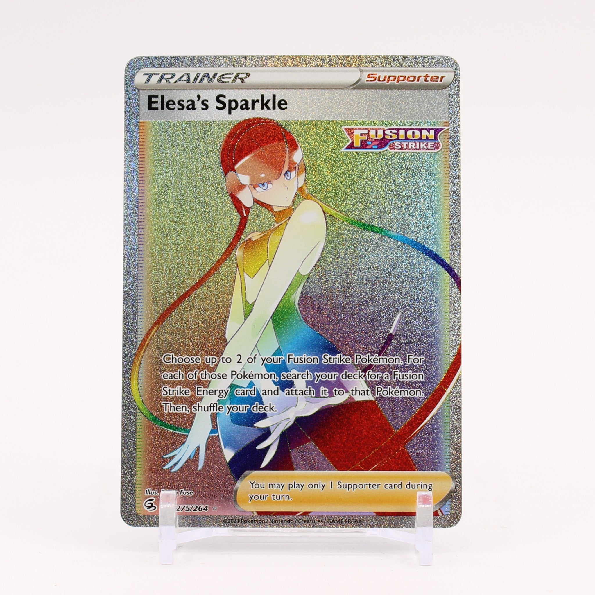 Elesa's Sparkle - 275/264 Fusion Strike Rainbow Trainer - NM/MINT
