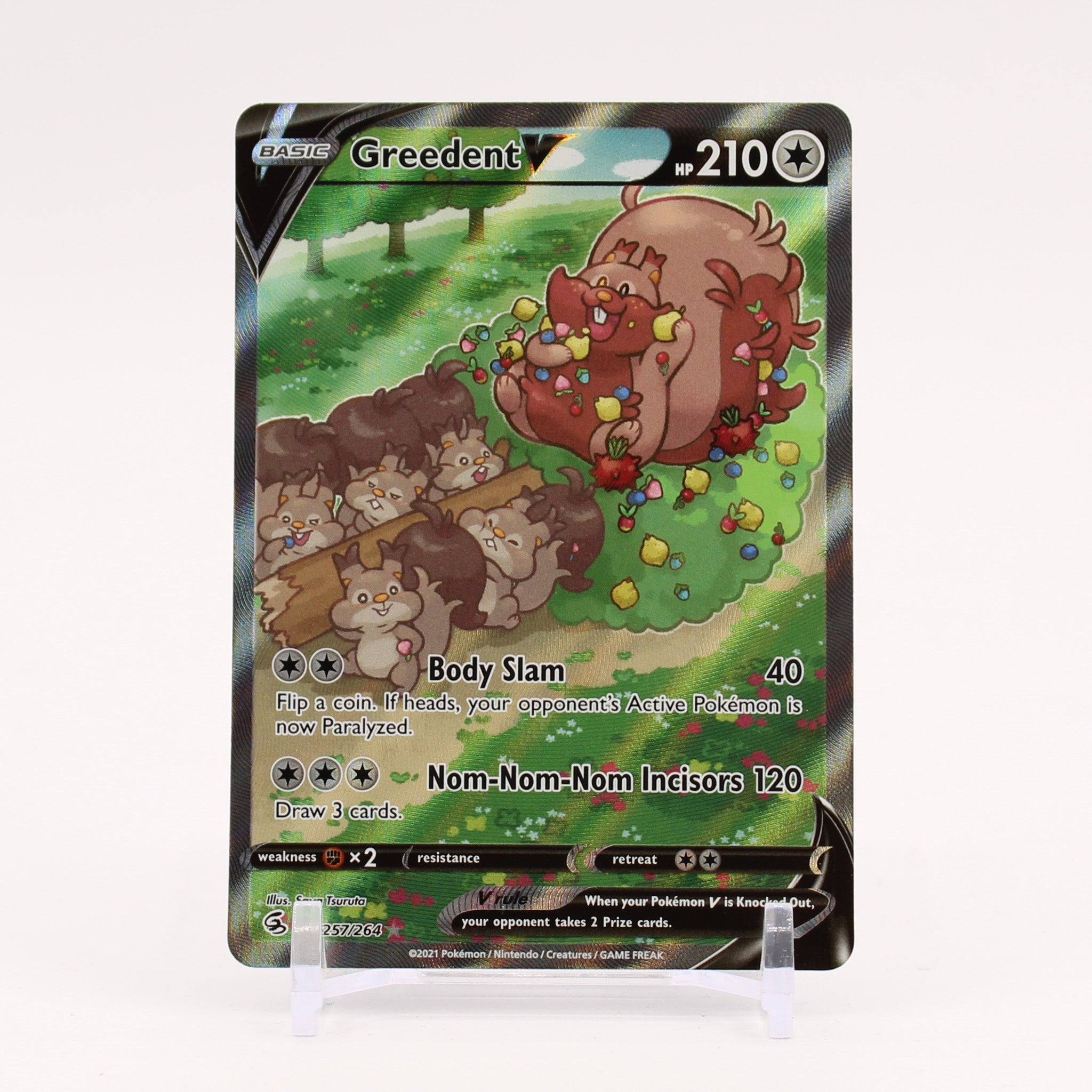 Greedent V - 257/264 Fusion Strike Alternate Art Pokemon - NM/MINT