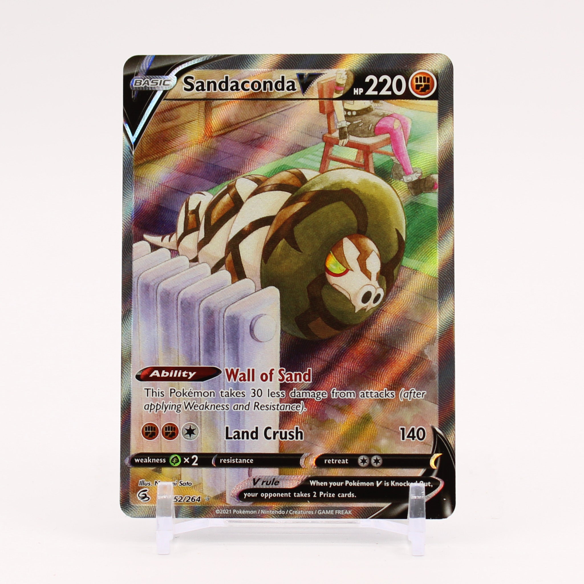 Sandaconda V - 252/264 Fusion Strike Alternate Art Pokemon - NM/MINT