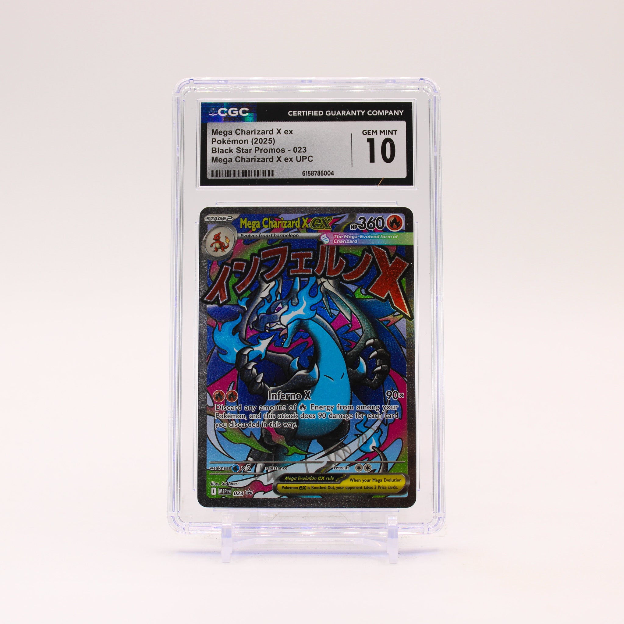 Mega Charizard X ex - MEP023 CGC 10 UPC Promo Pokemon - GEM MINT