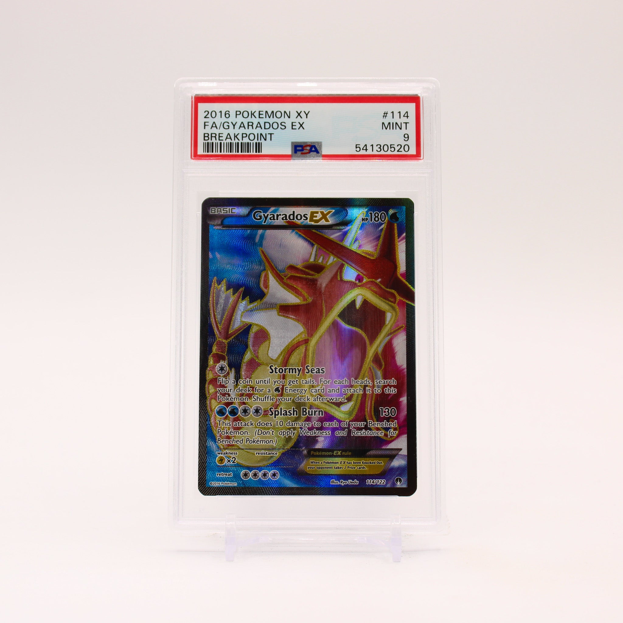 Gyarados EX - 114/122 PSA 9 BREAKpoint Full Art Pokemon - MINT