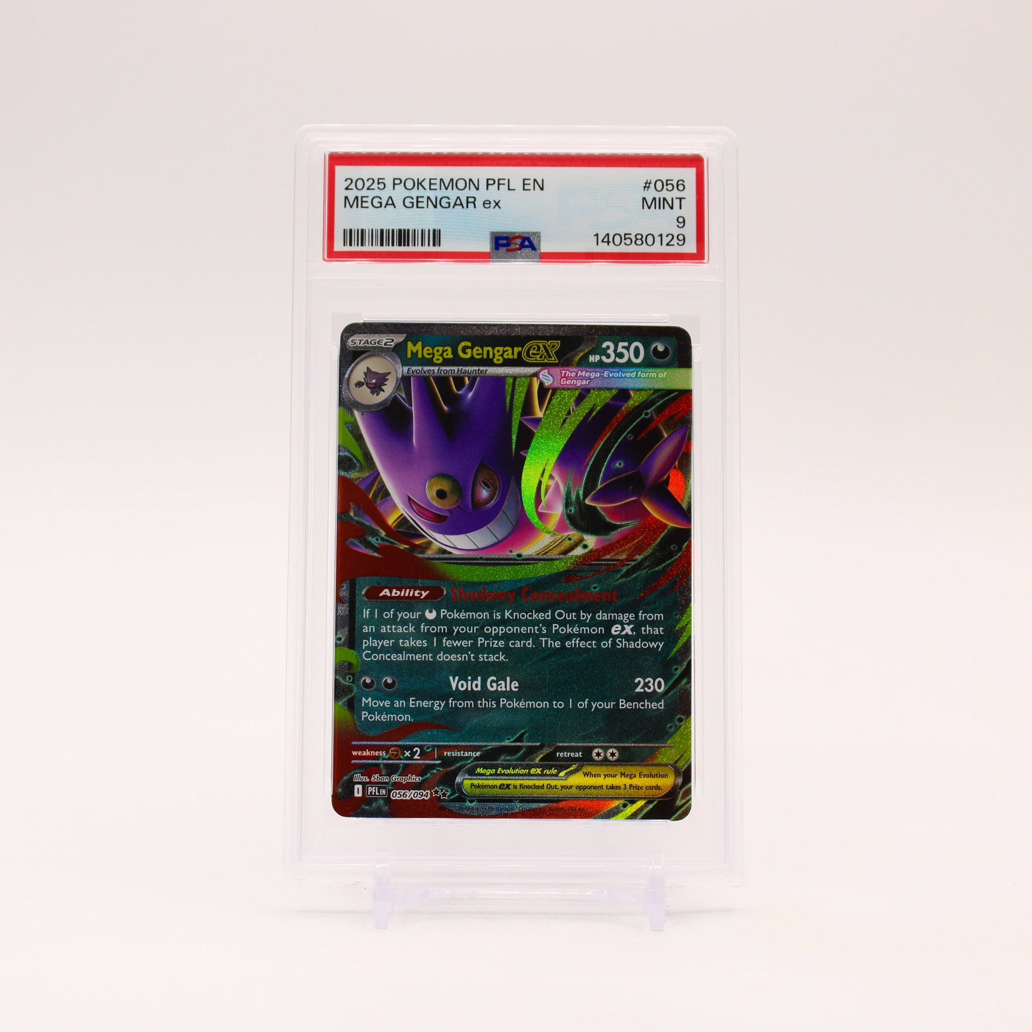 Mega Gengar EX - 056/094 PSA 9 Phantasmal Flames Double Rare Pokemon - MINT