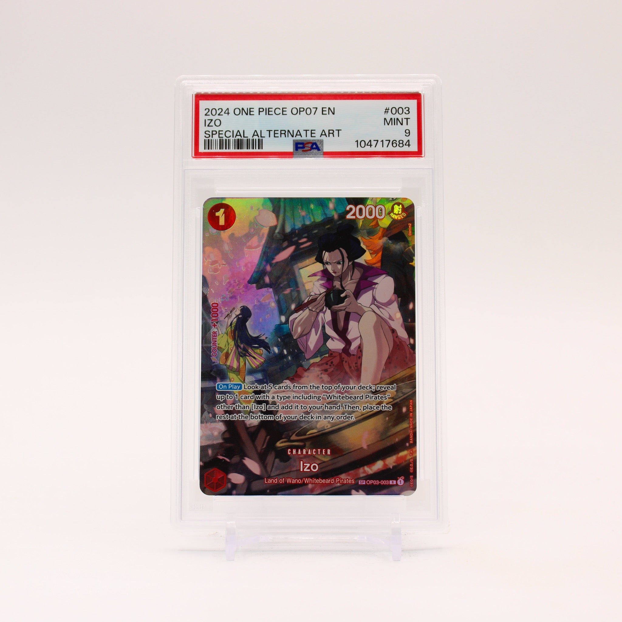 Izo SP - OP03-003 PSA 9 500 Years In The Future R One Piece - MINT