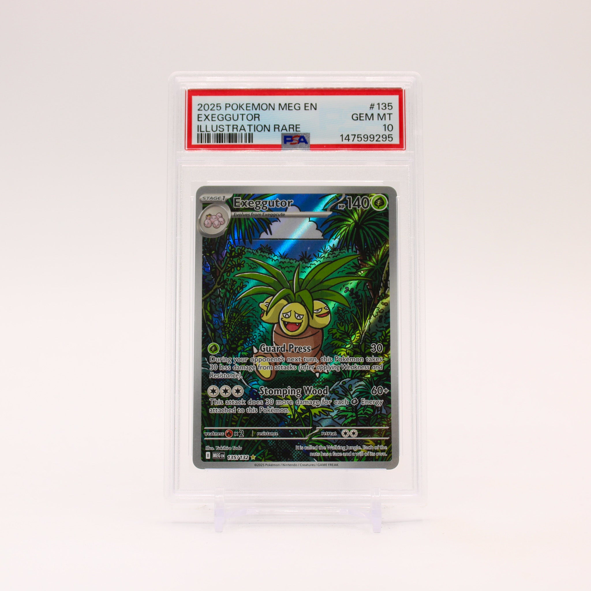 Exeggutor - 135/132 PSA 10 Mega Evolution Illustration Rare Pokemon - GEM MINT