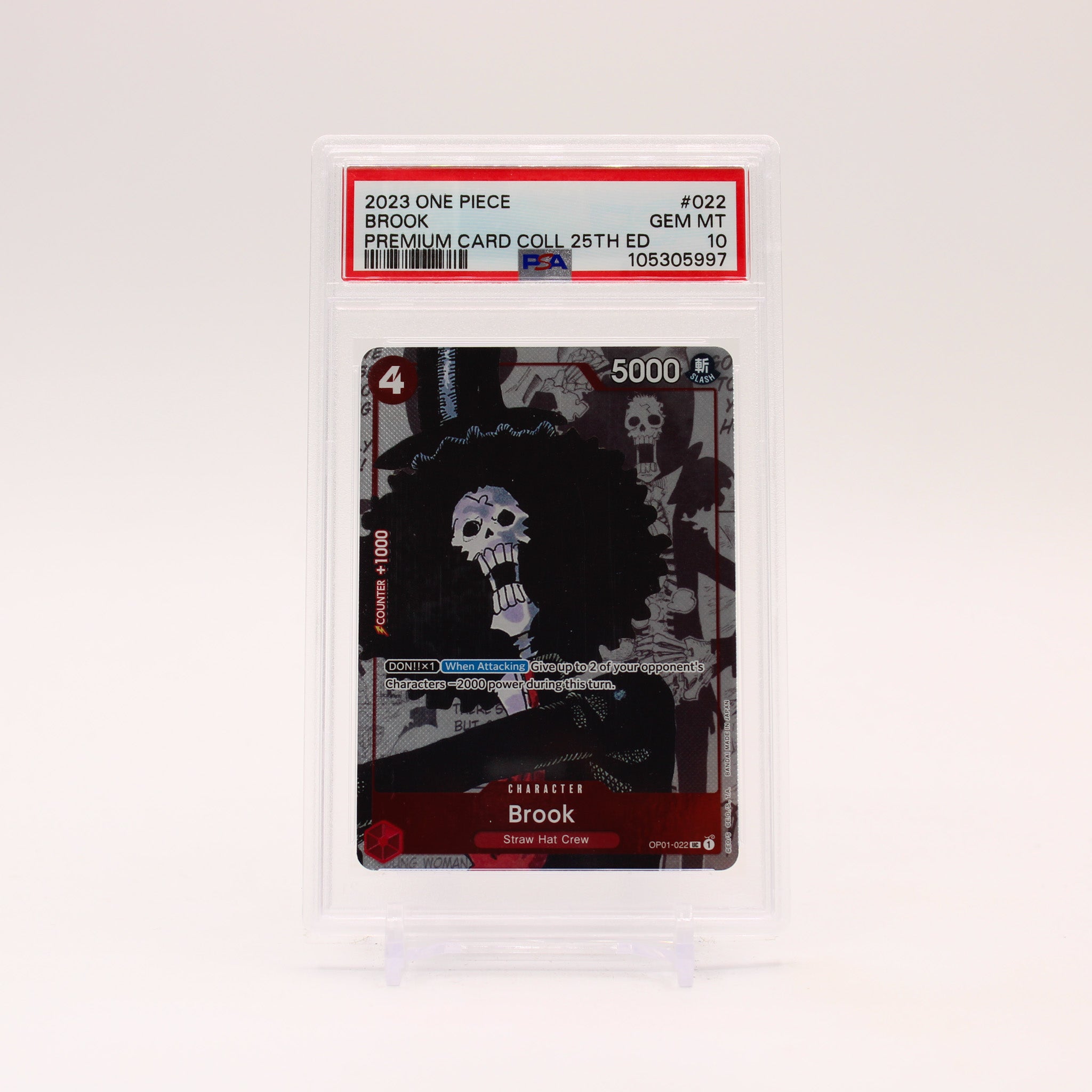 Brook Alternate Art - OP01-022 PSA 10 Promo One Piece - GEM MINT