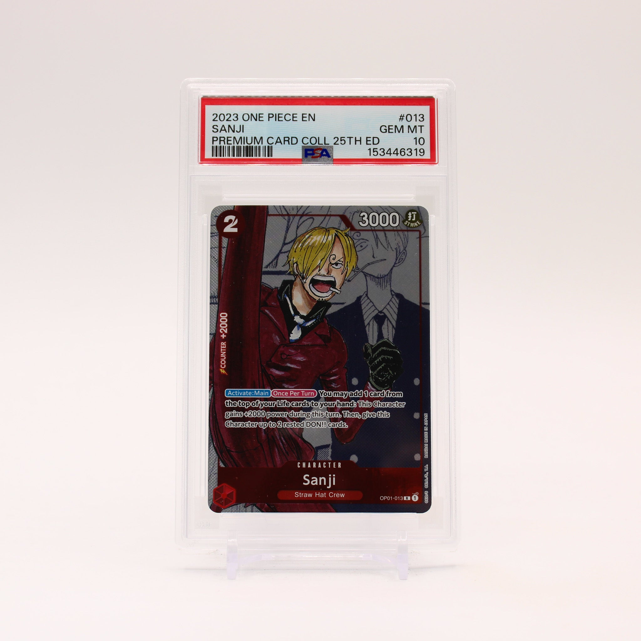 Sanji Alternate Art - OP01-013 PSA 10 Promo One Piece - GEM MINT