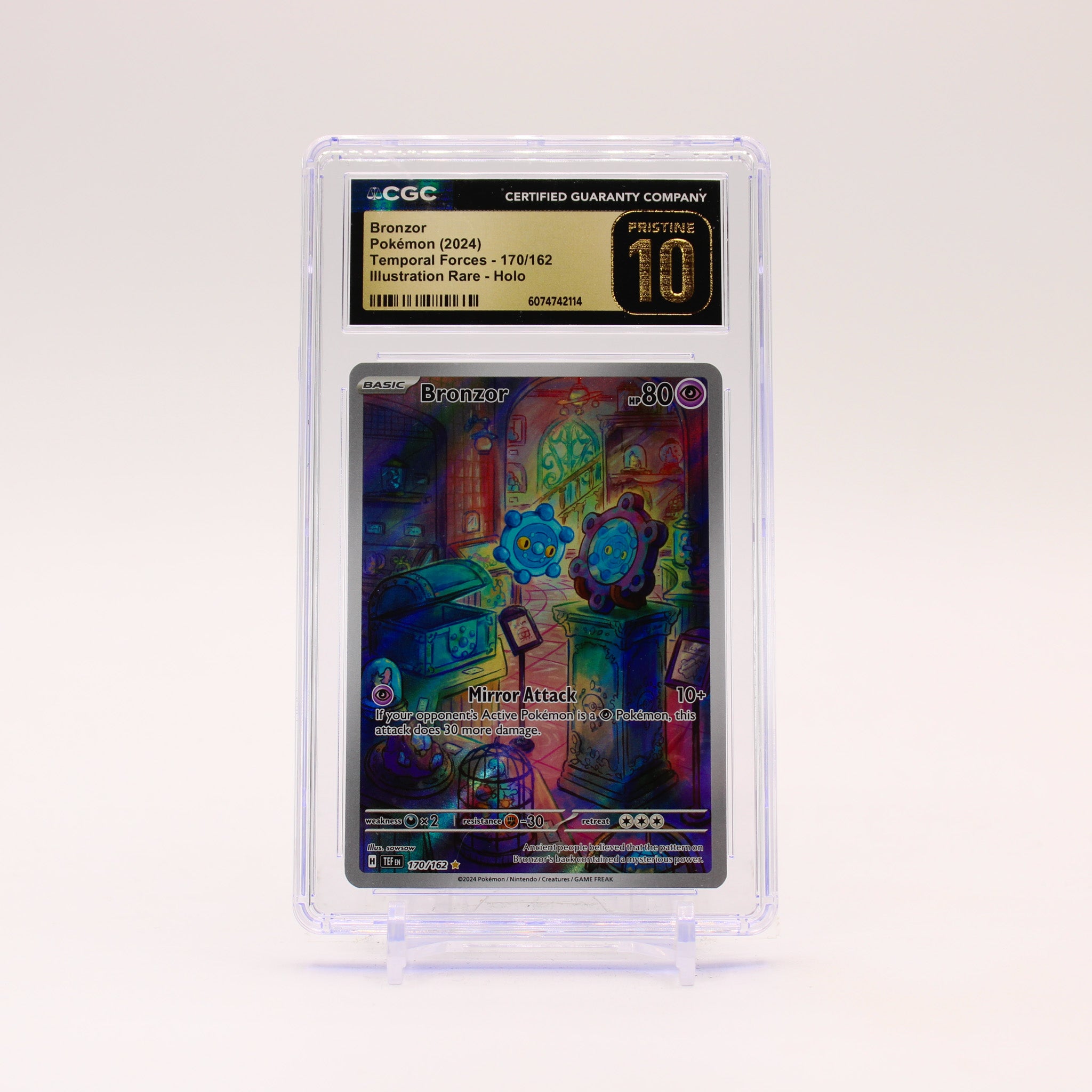 Bronzor - 170/162 CGC 10 Temporal Forces Illustration Rare Pokemon - PRISTINE