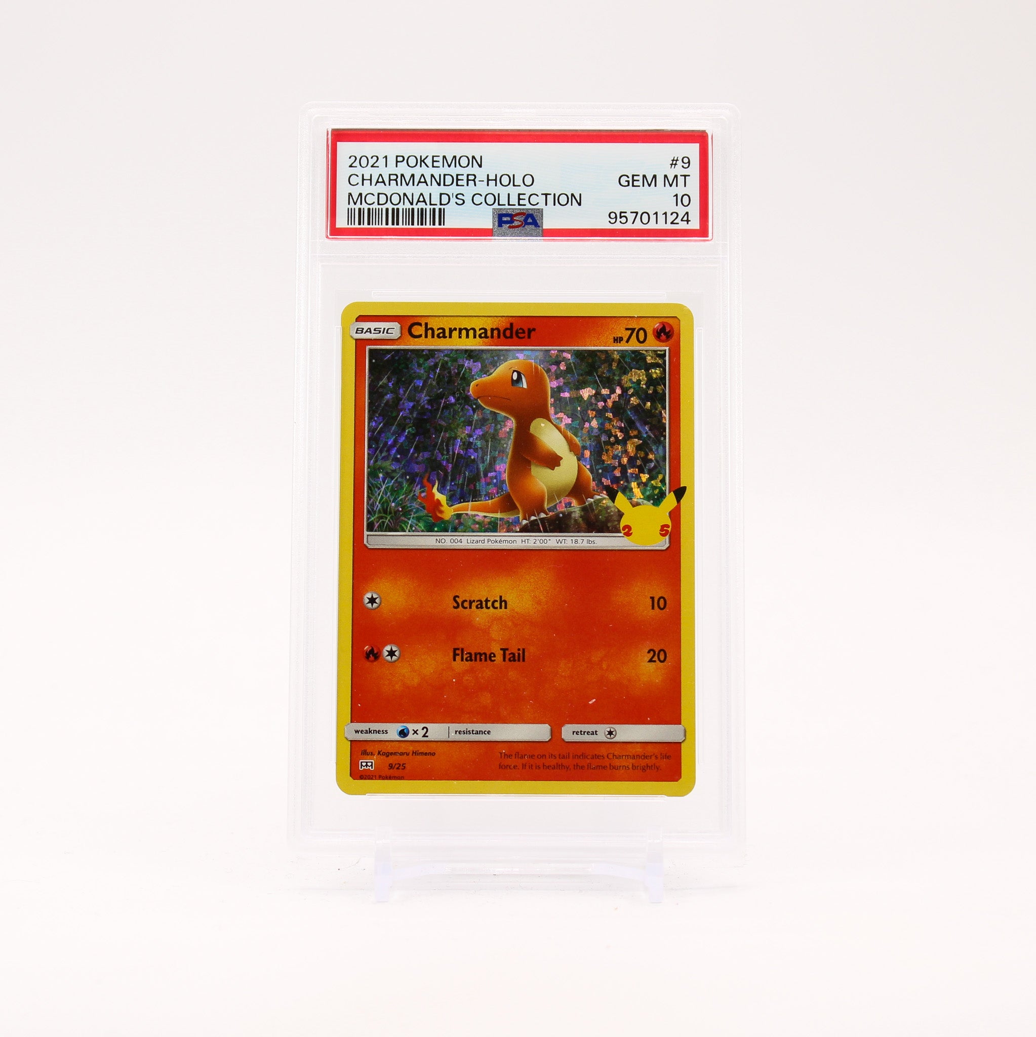 Charmander - 9/25 PSA 10 Mcdonalds Collection Promo Pokemon - GEM MT