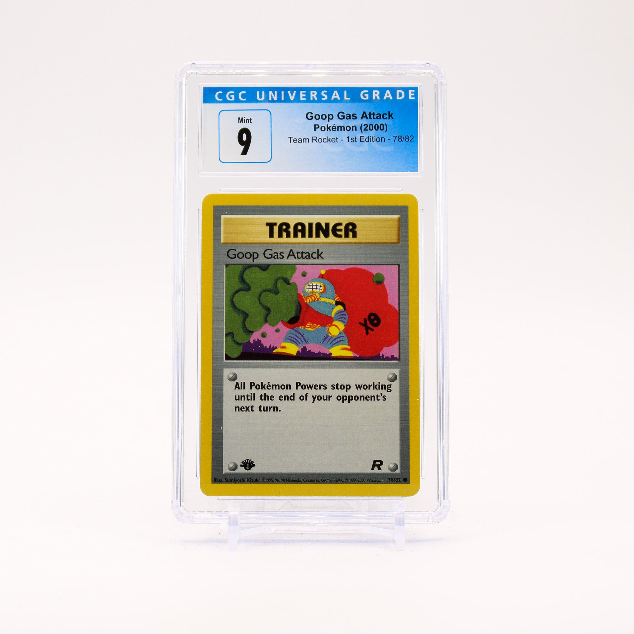 Goop Gas Attack - 78/82 CGC 9 Team Rocket 1st Edition Trainer - MINT