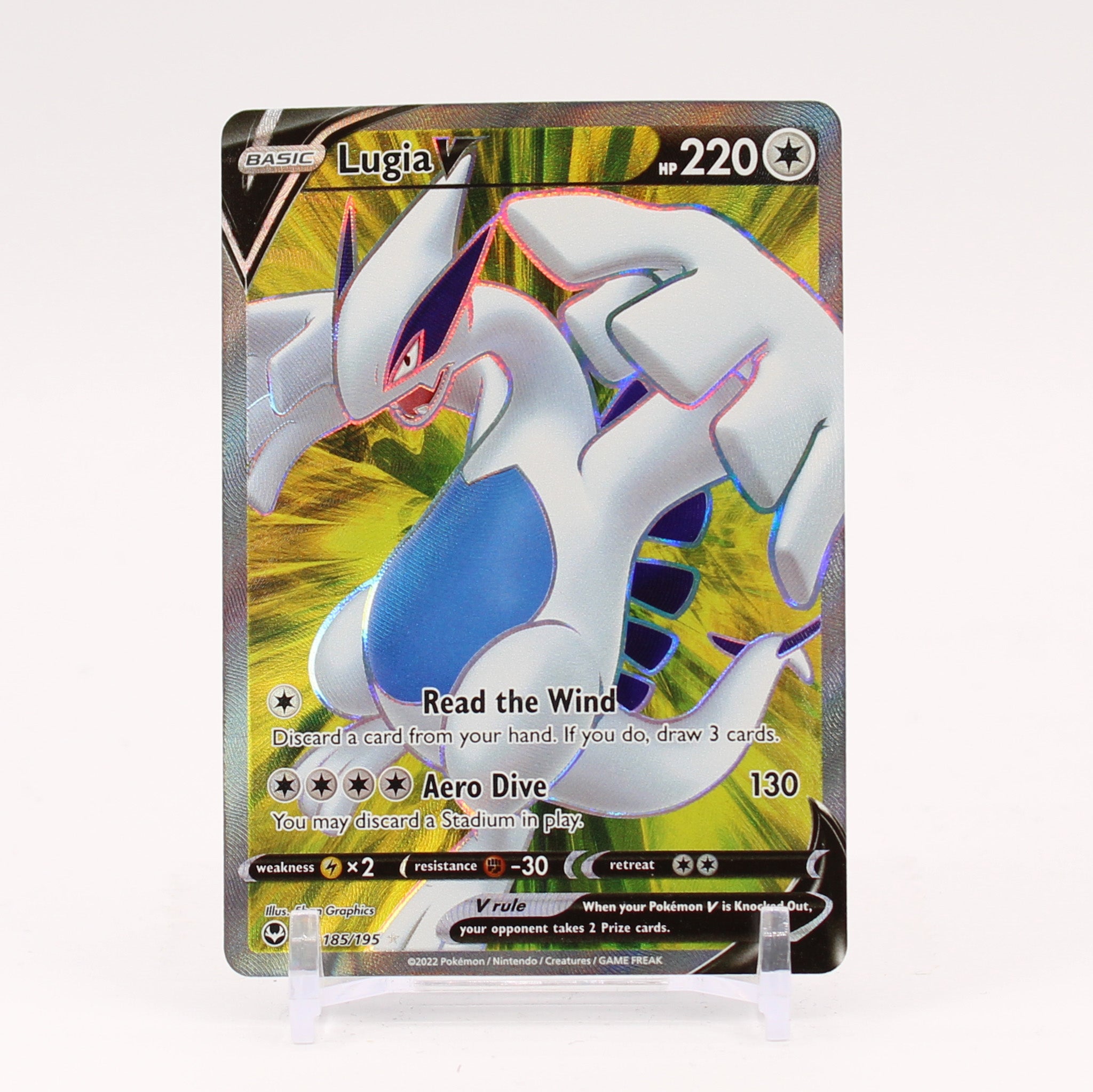 Lugia V - 185/195 Silver Tempest Full Art Pokemon - NM/MINT