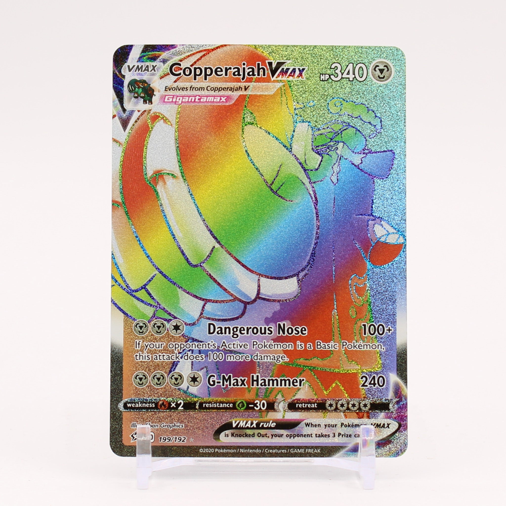 Copperajah Vmax - 199/192 Rebel Clash Rainbow Pokemon - NM/MINT