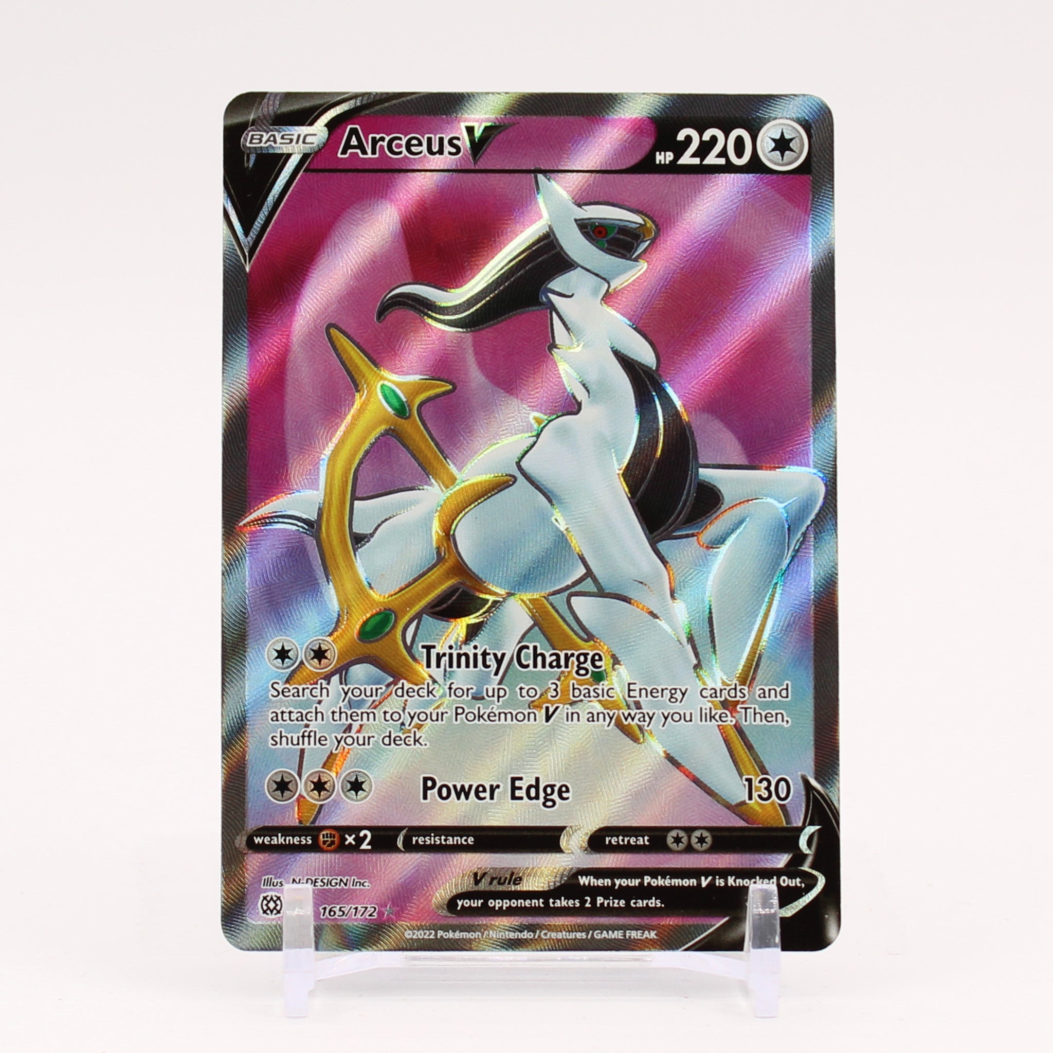 Arceus V - 165/172 Brilliant Stars Full Art Pokemon - NM/MINT