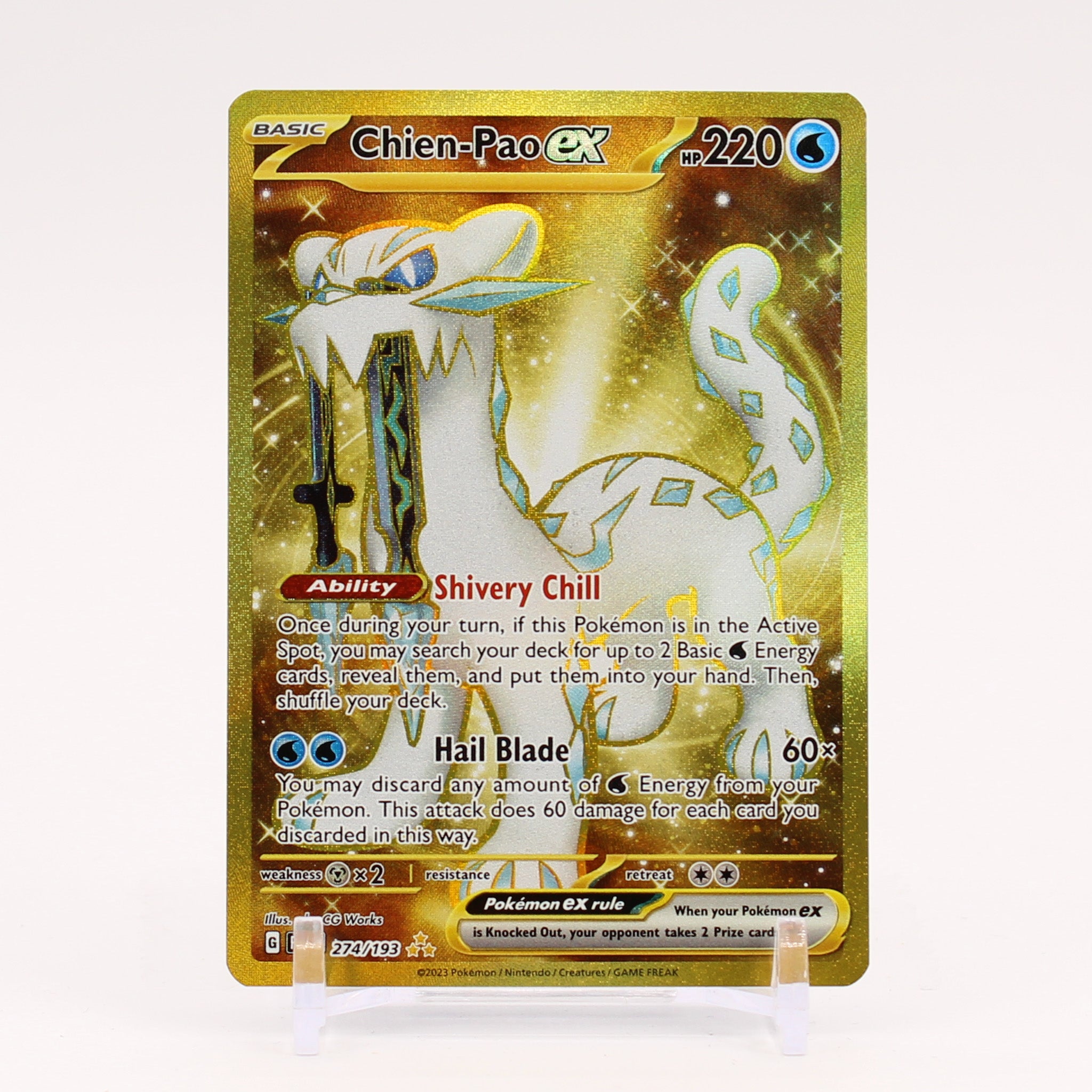 Chien-Pao ex - 274/193 Paldea Evolved Gold Pokemon - NM/MINT