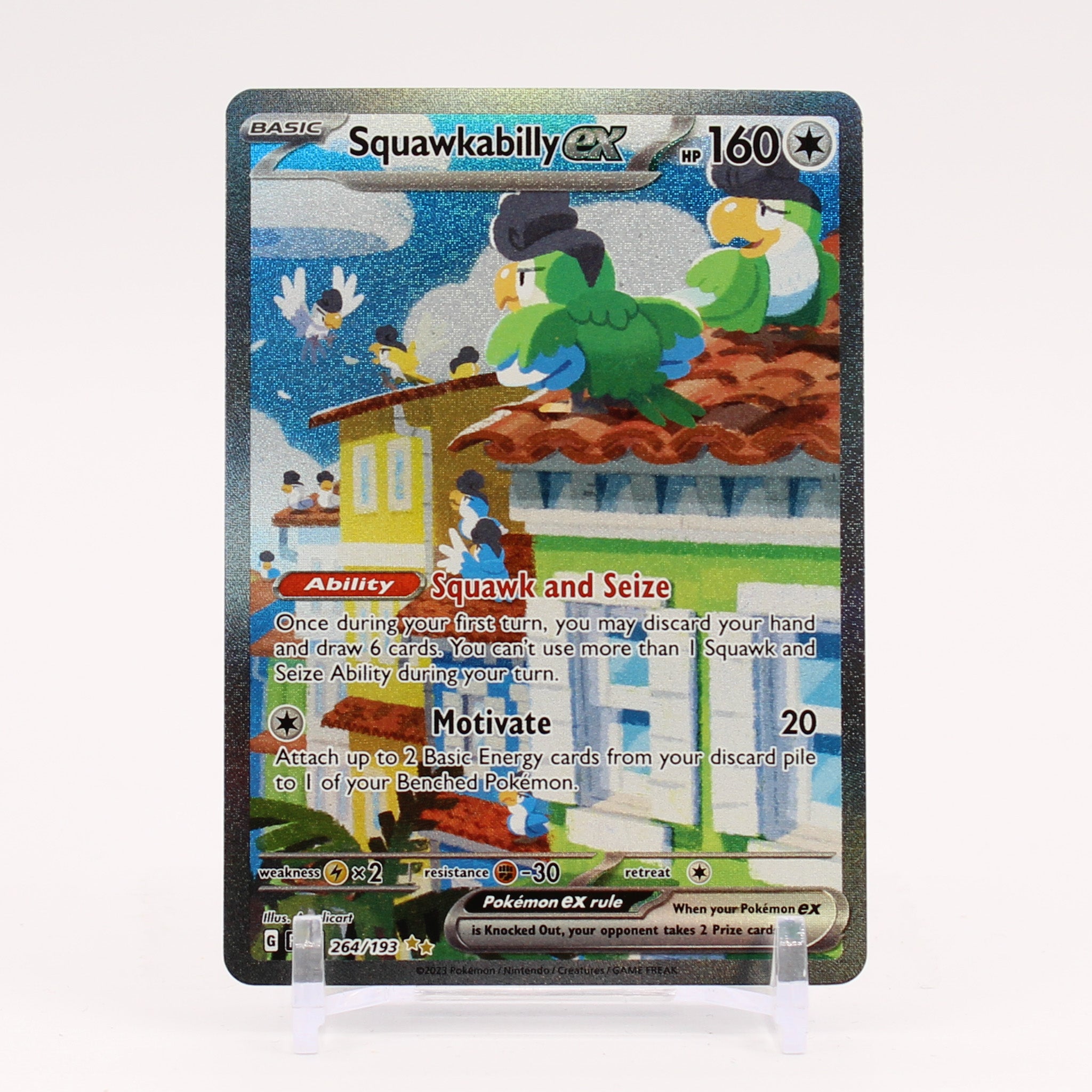 Squawkabilly ex - 264/193 Paldea Evolved Special Illustration Pokemon - NM/MINT