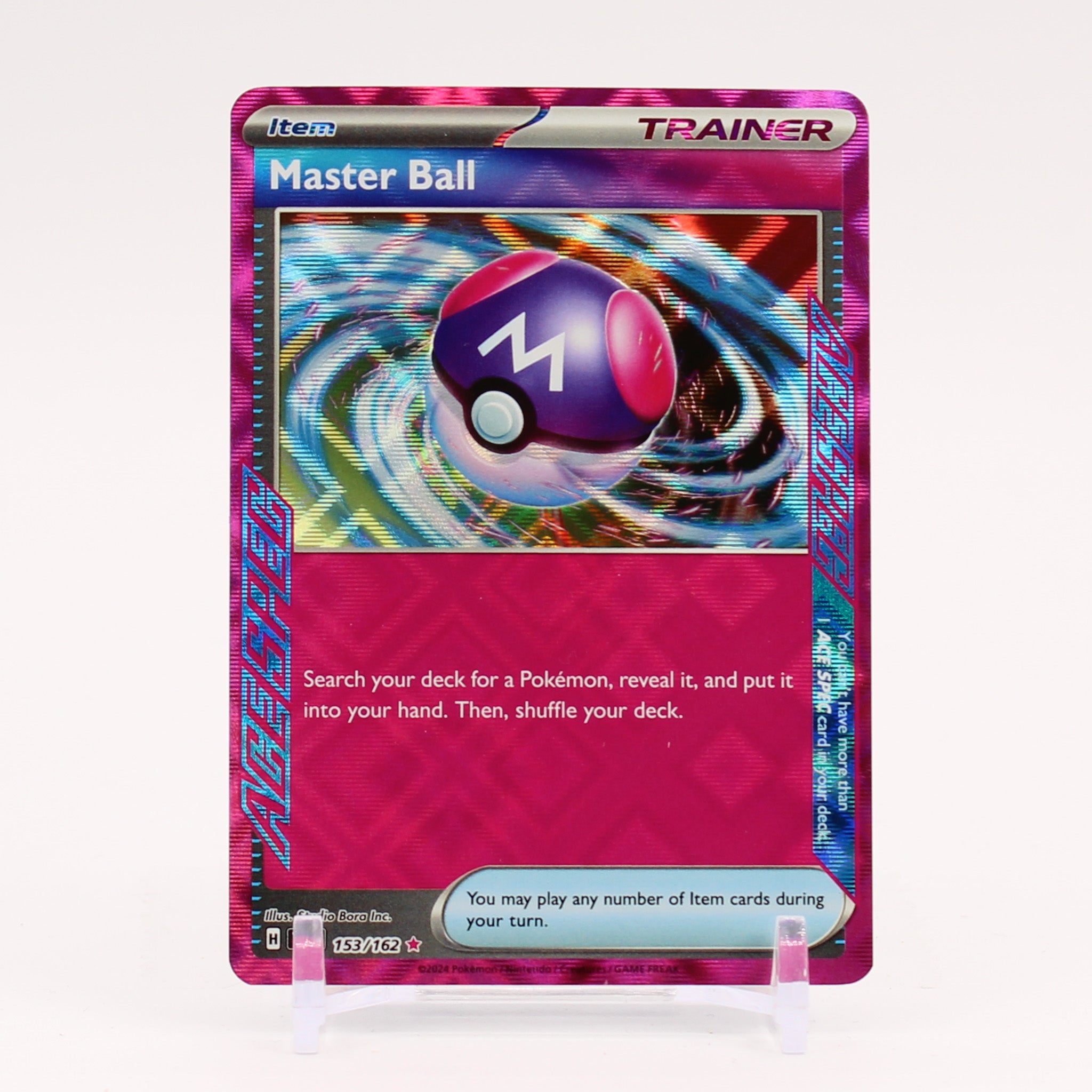 Master Ball - 153/162 Temporal Forces ACESPEC Holo Rare Pokemon - NM/MINT