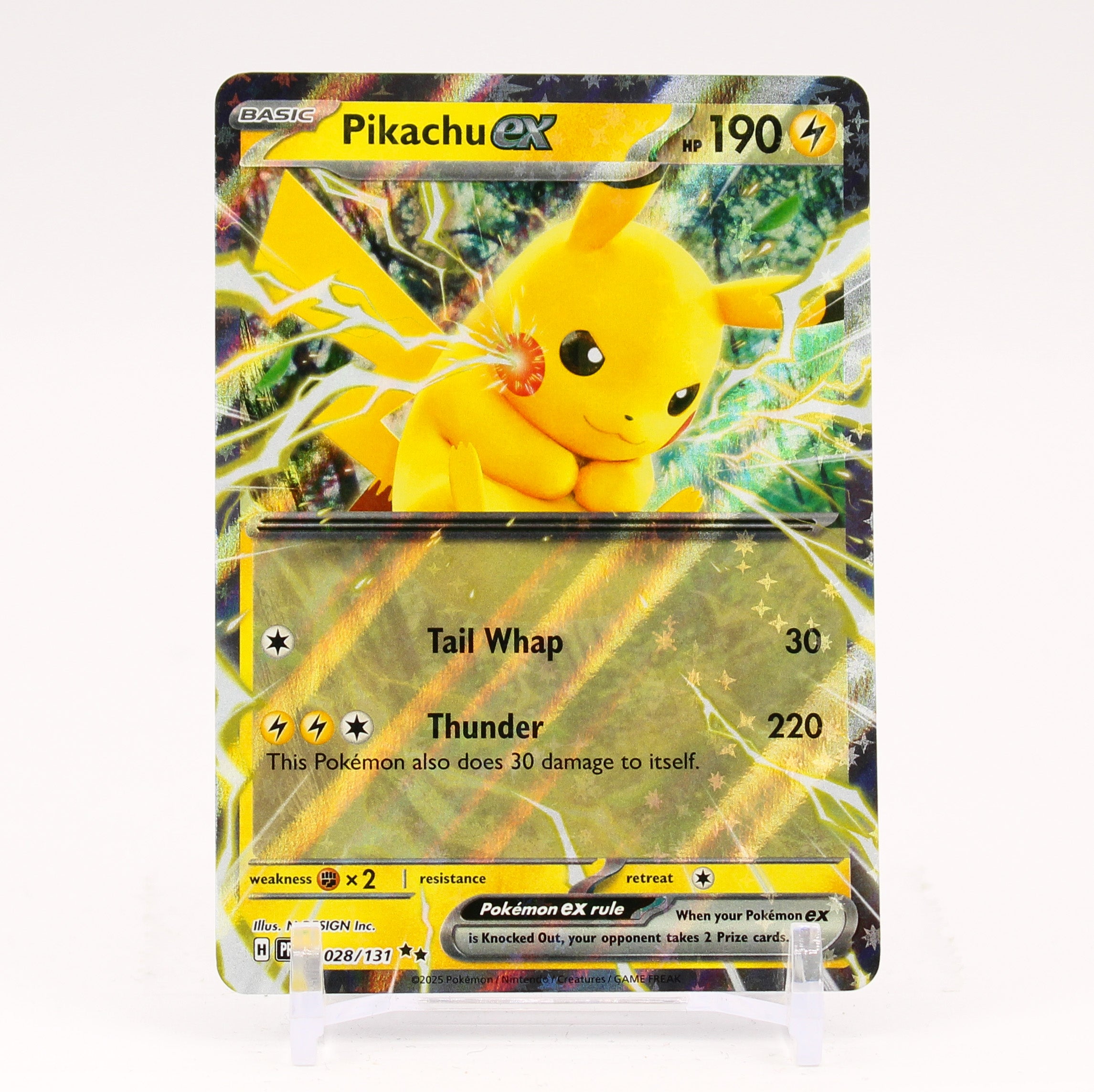 Pikachu ex - 028/131 Prismatic Evolutions Double Rare Pokemon - NM/MINT