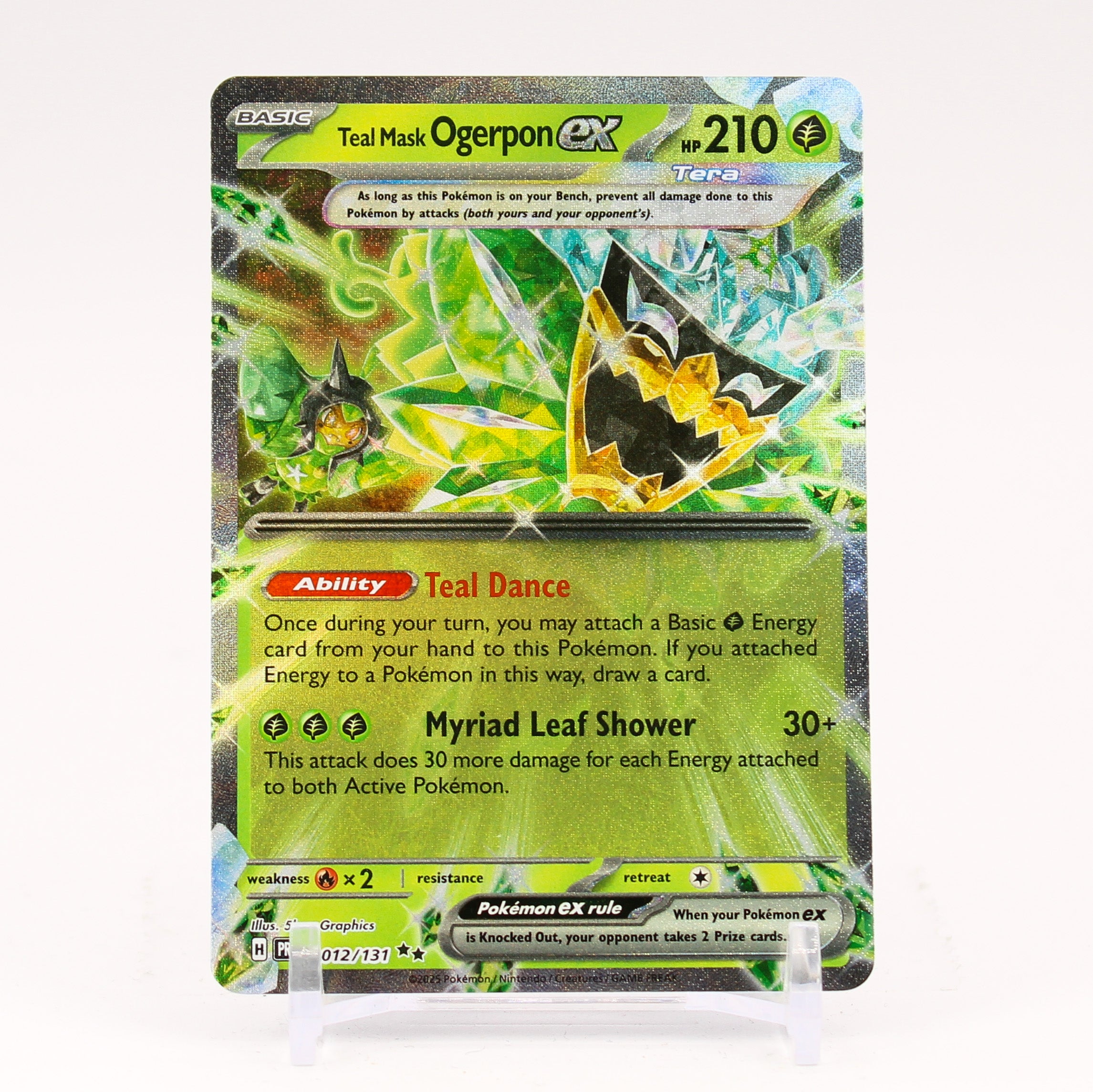 Teal Mask Ogerpon ex - 012/131 Prismatic Evolutions Double Rare Pokemon - NM/MINT