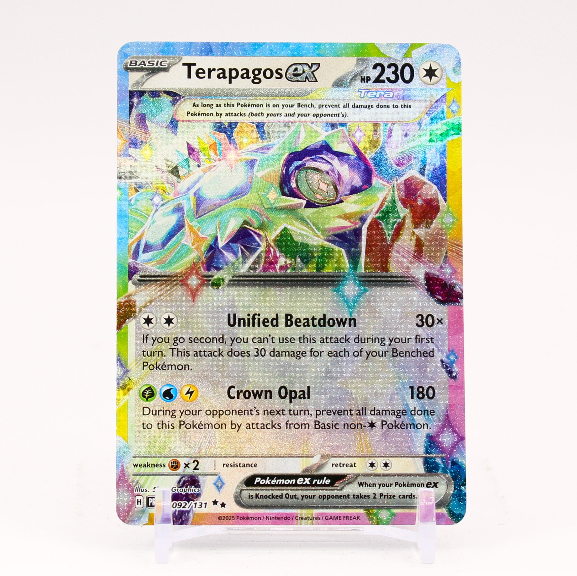 Terapagos ex - 092/131 Prismatic Evolutions Double Rare Pokemon -	NM/MINT
