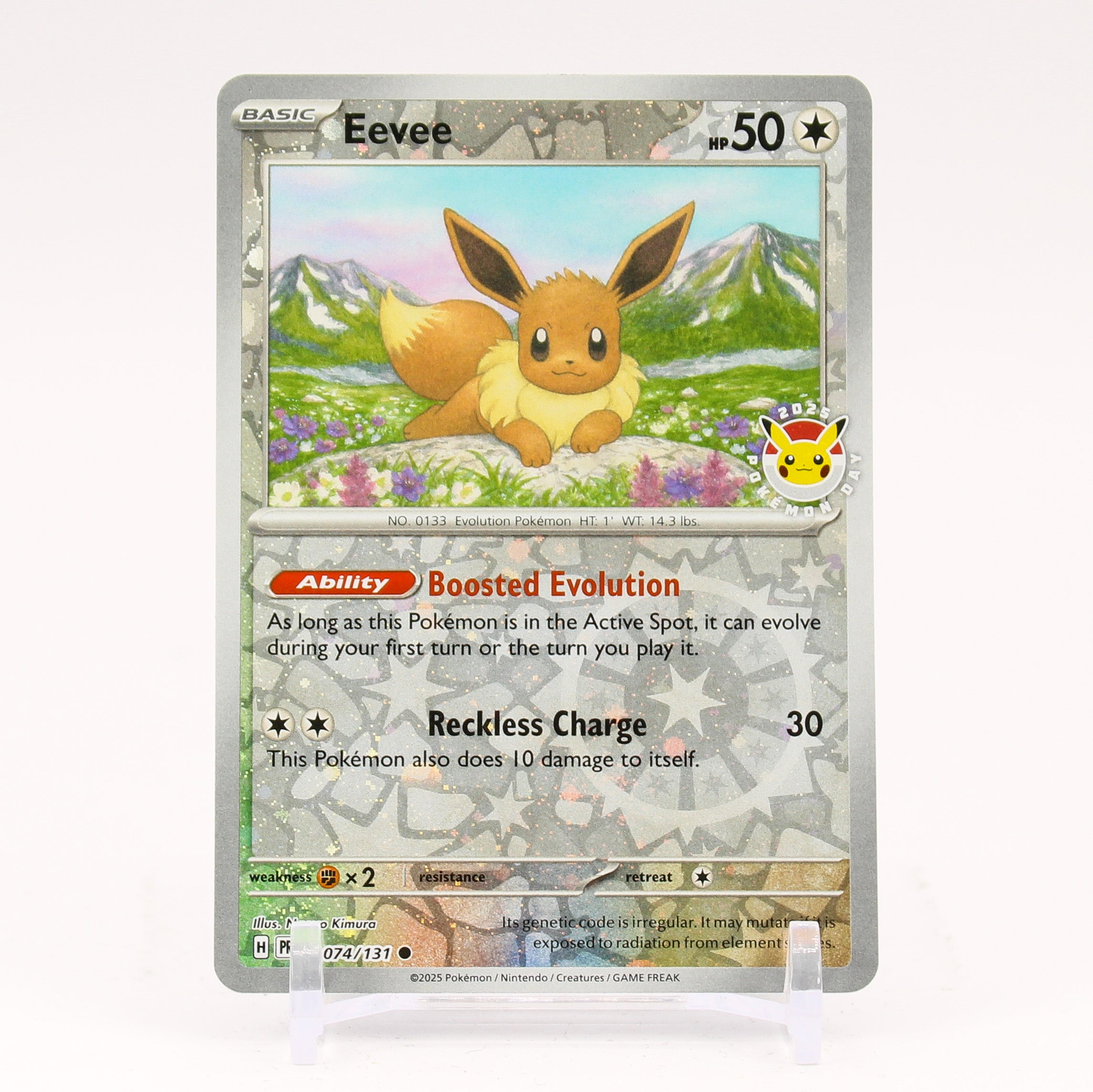 Eevee - 074/131 Pokemon Day Promo Reverse Holo Pokemon - NM/MINT