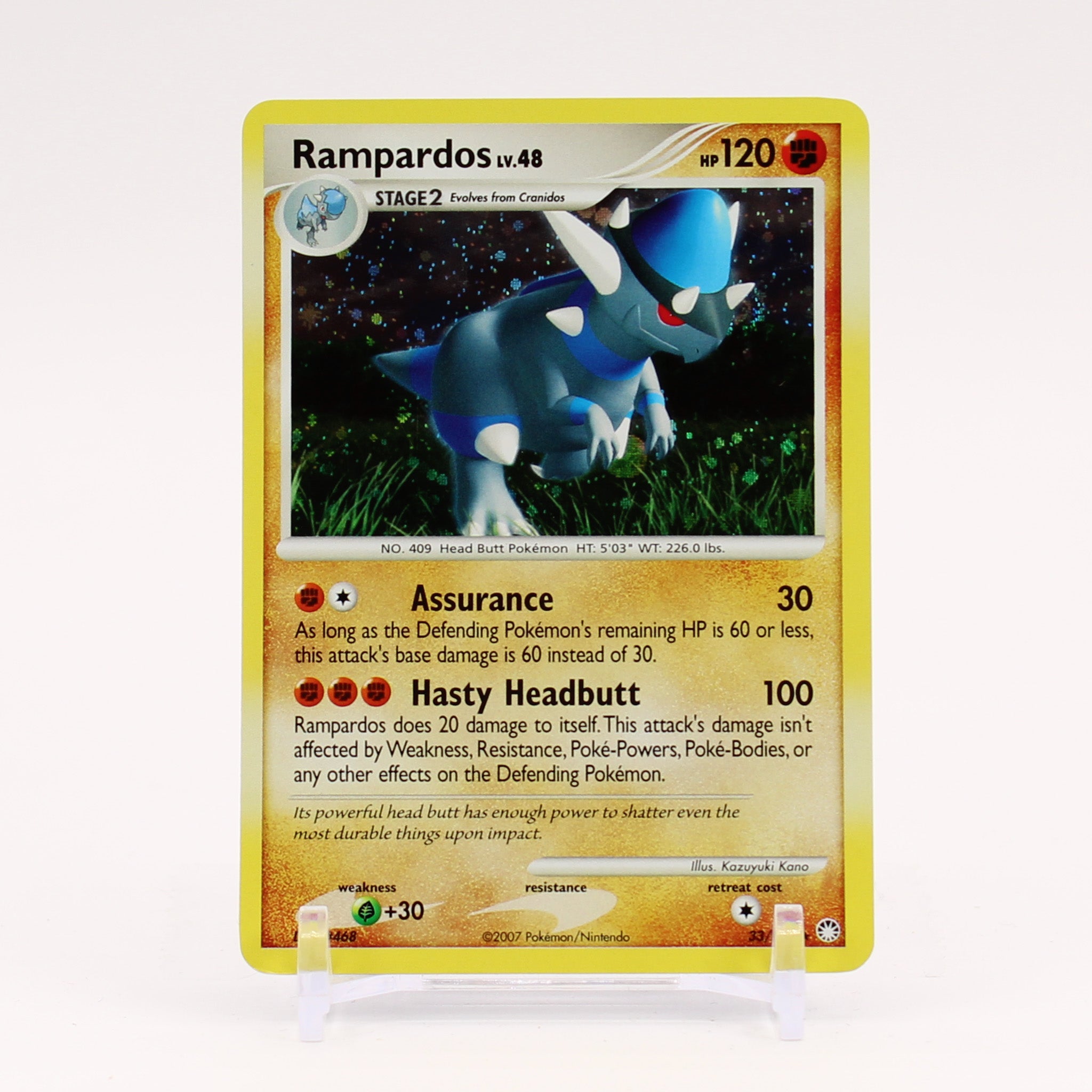 Rampardos - 33/123 Mysterious Treasures Holo Rare Pokemon - NM