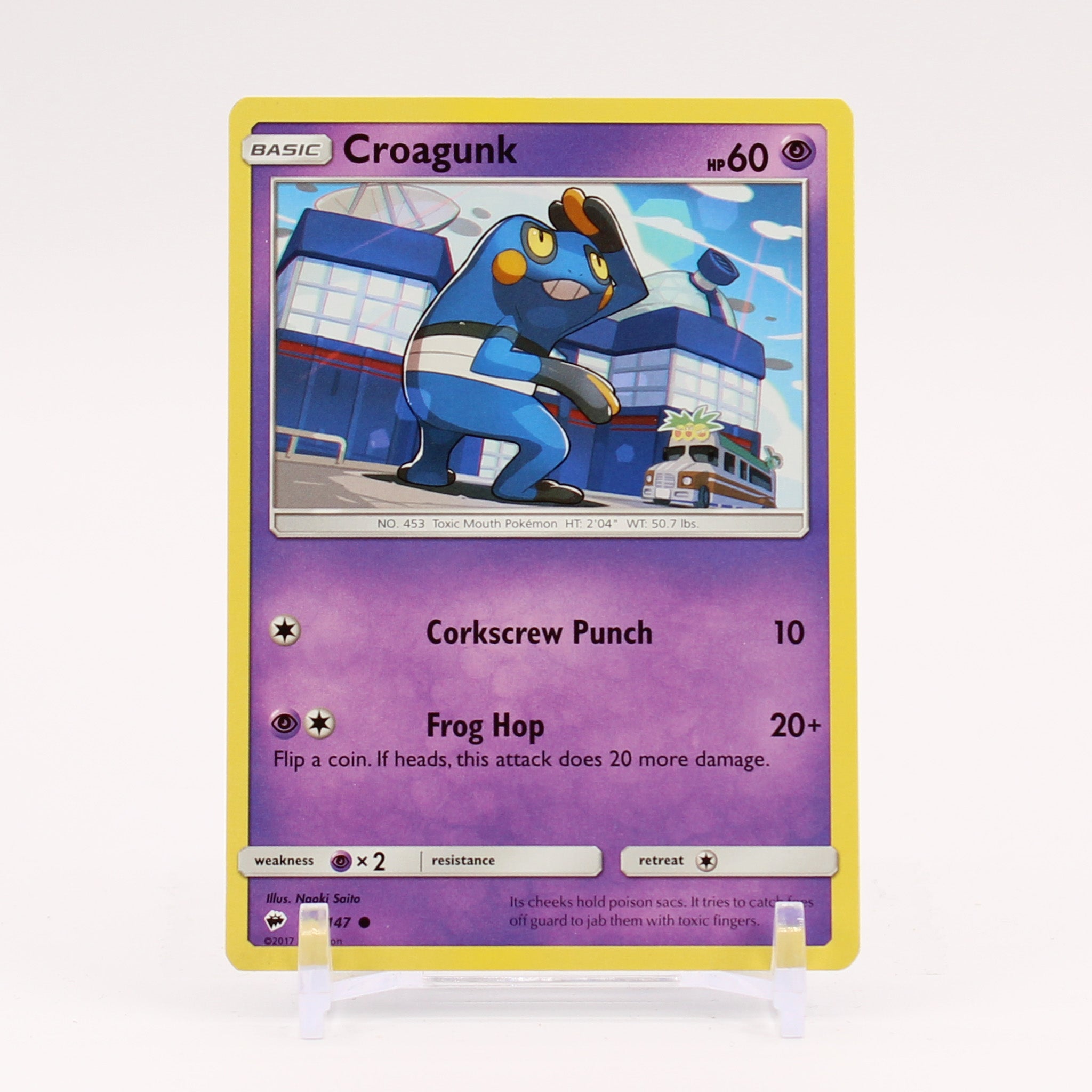 Croagunk - 54/147 Burning Shadows Pokemon - NM/MINT
