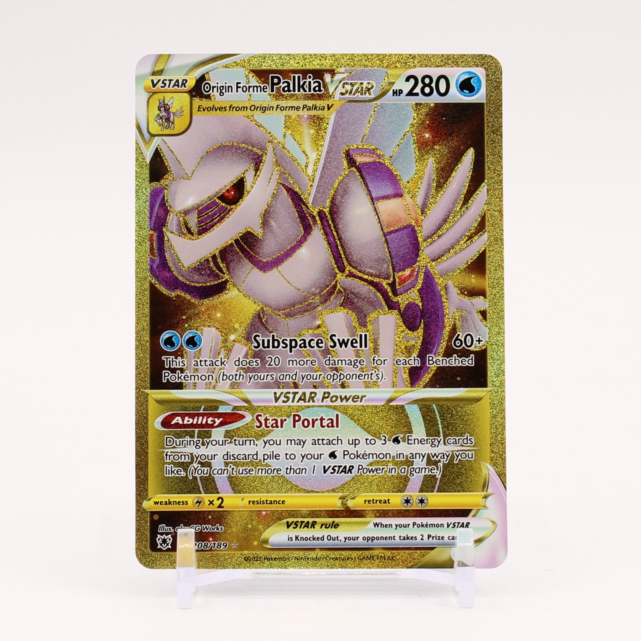 Origin Forme Palkia Vstar - 208/189 Astral Radiance Gold Pokemon - NM/MINT