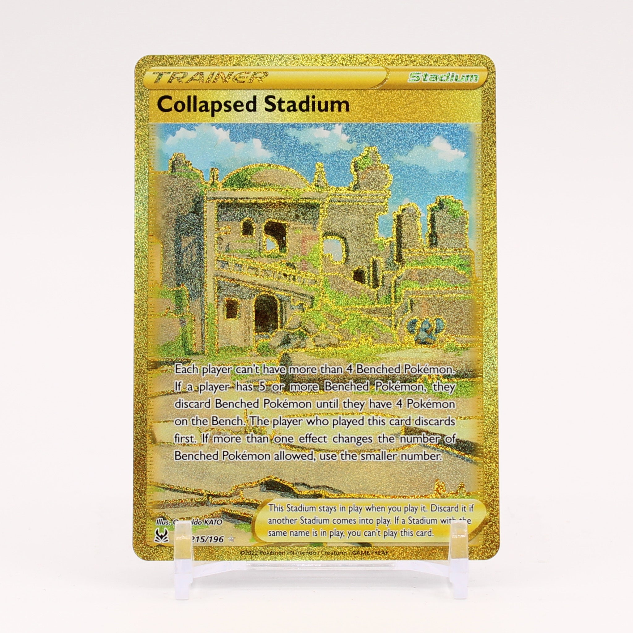 Collapsed Stadium - 215/196 Lost Origin Gold Trainer - NM/MINT