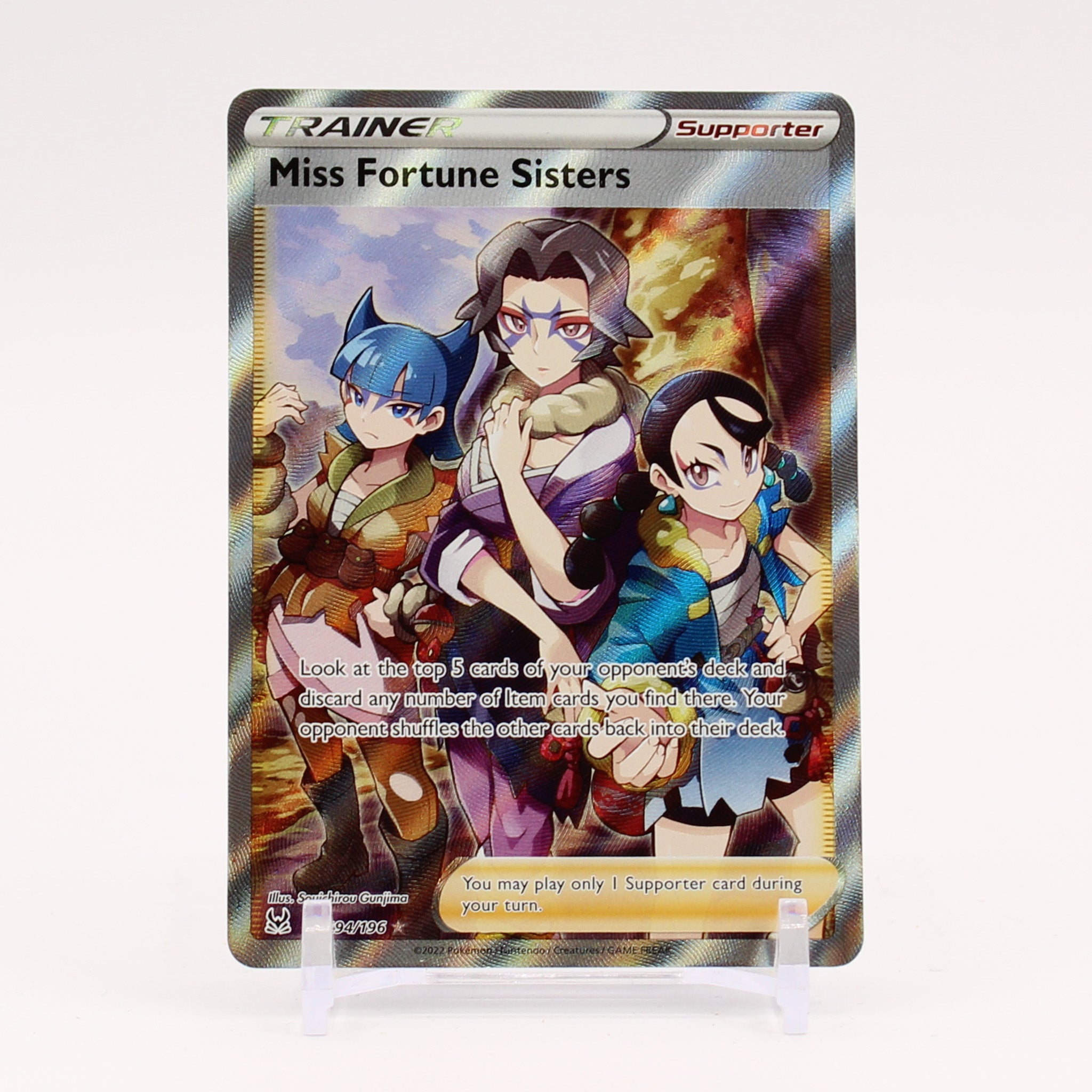 Miss Fortune Sisters - 194/196 Lost Origin Full Art Trainer - NM/MINT