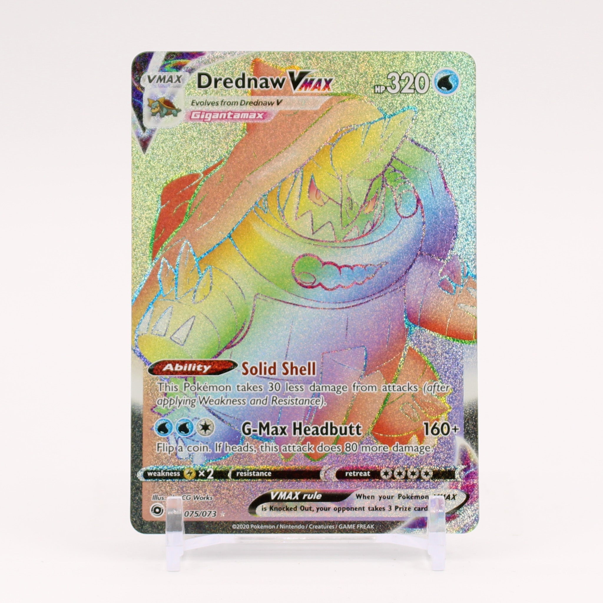 Drednaw Vmax - 075/073 Champion's Path Rainbow Pokemon - NM/MINT