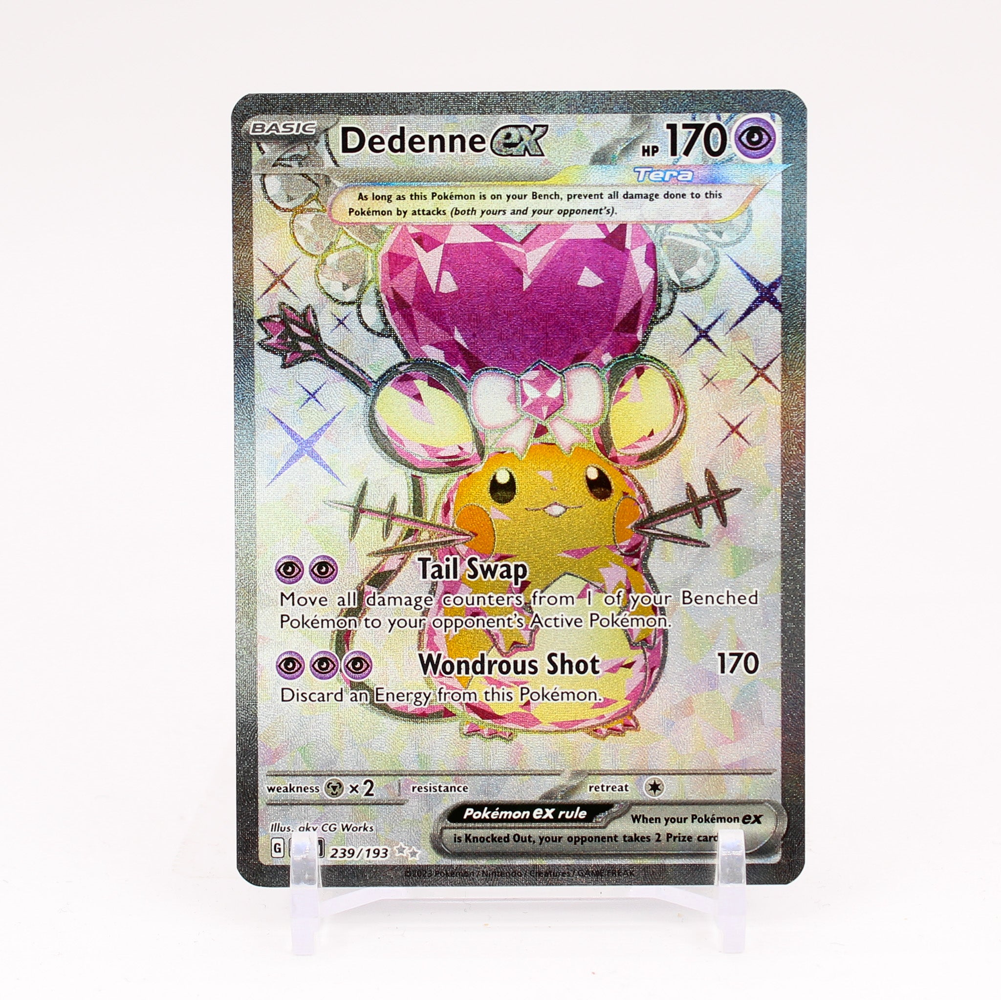 Dedenne ex - 239/193 Paldea Evolved FULL ART Pokemon - NM/MINT