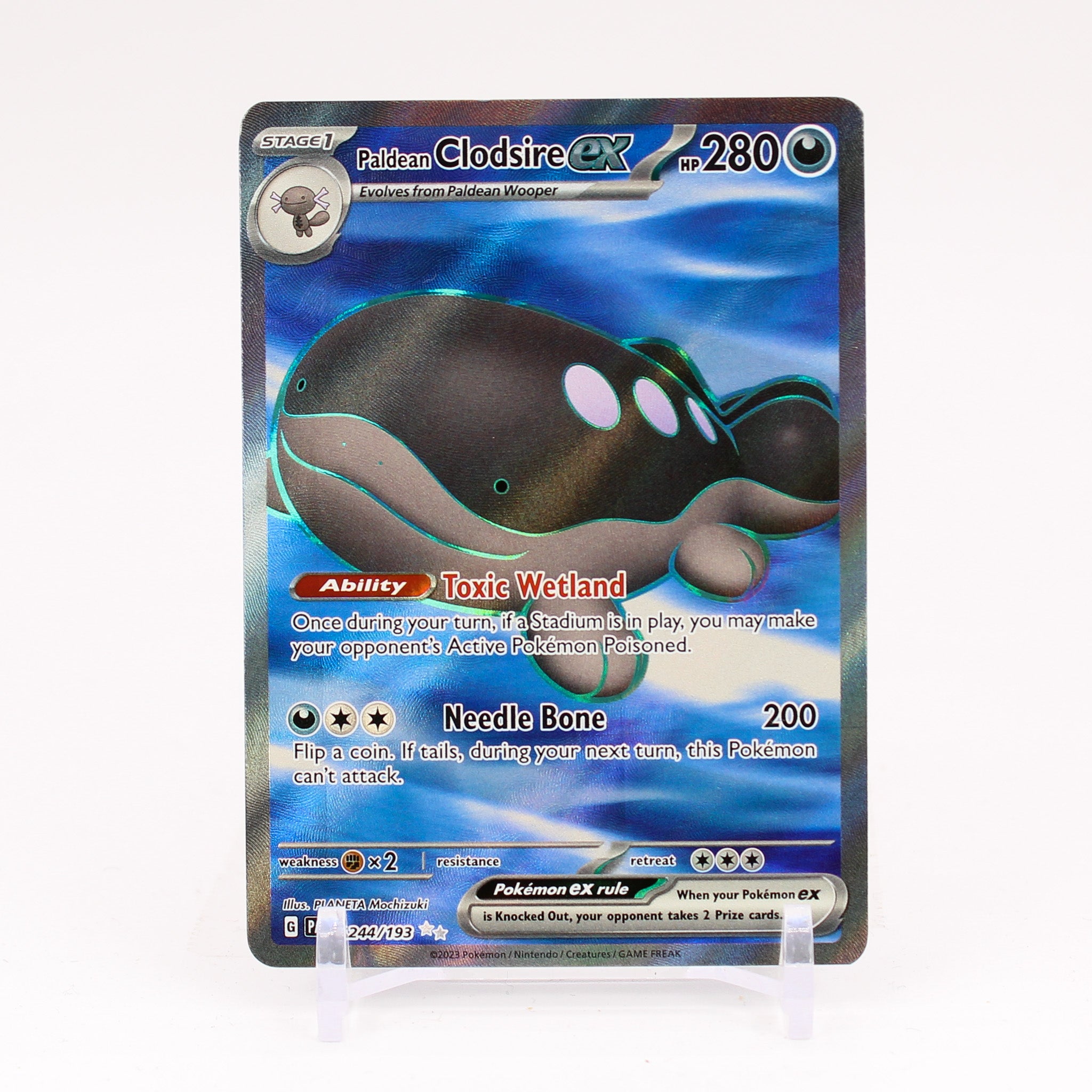 Paldean Clodsire ex - 244/193 Paldea Evolved FULL ART Pokemon - NM/MINT