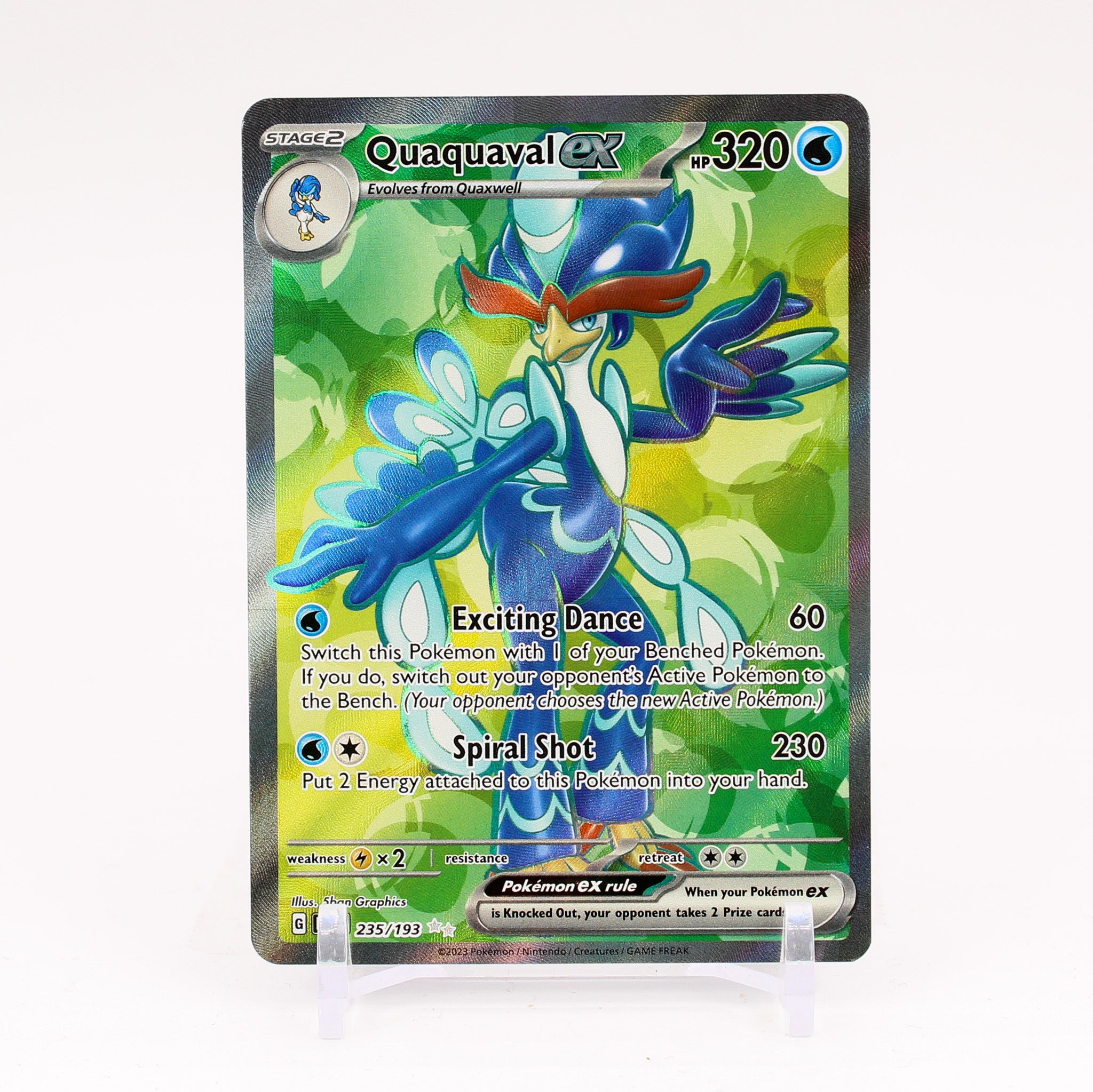 Quaquaval ex - 235/193 Paldea Evolved FULL ART Pokemon - NM/MINT