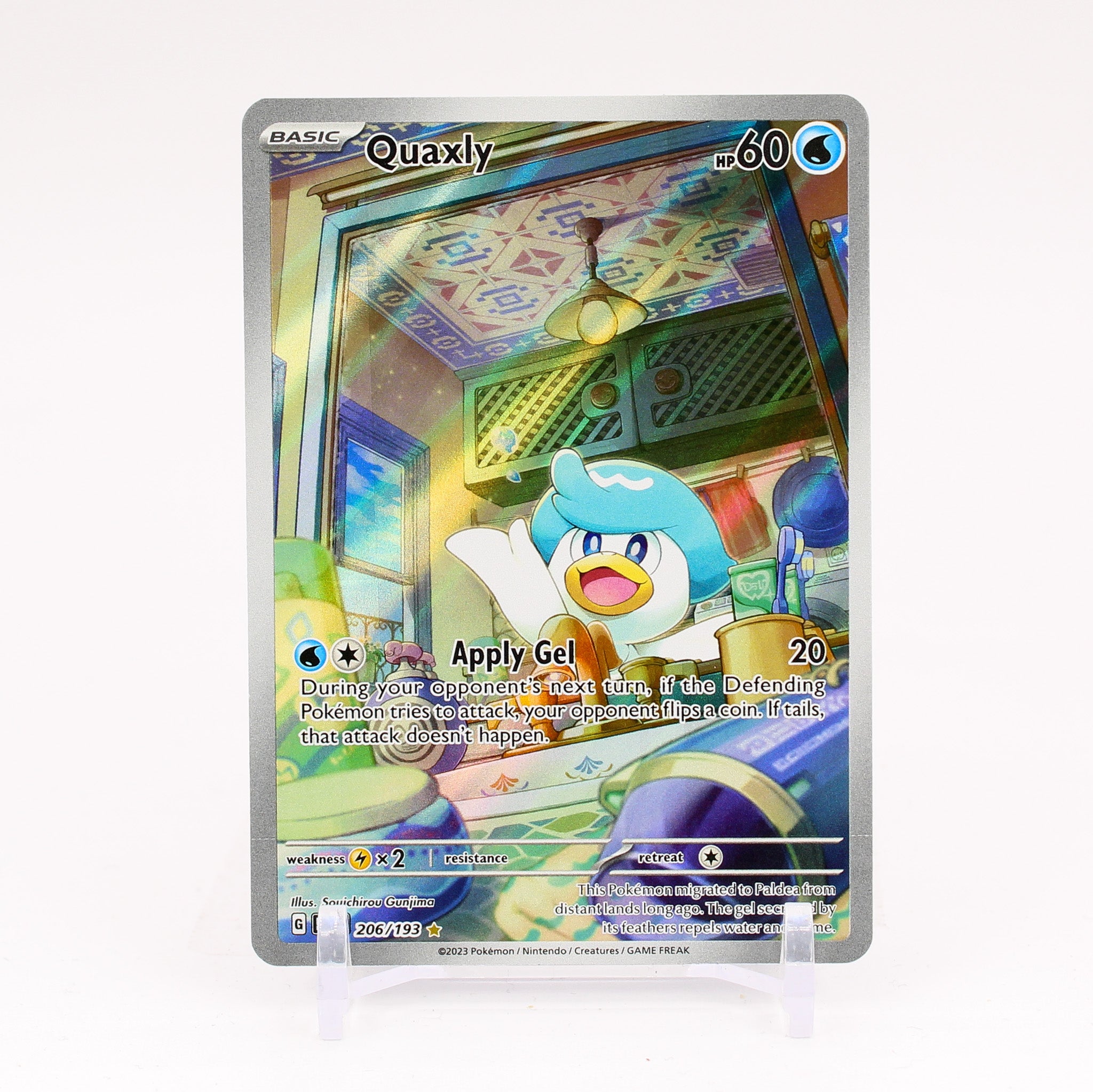 Quaxly - 206/193 Paldea Evolved ILLUSTRATION RARE Pokemon - NM/MINT